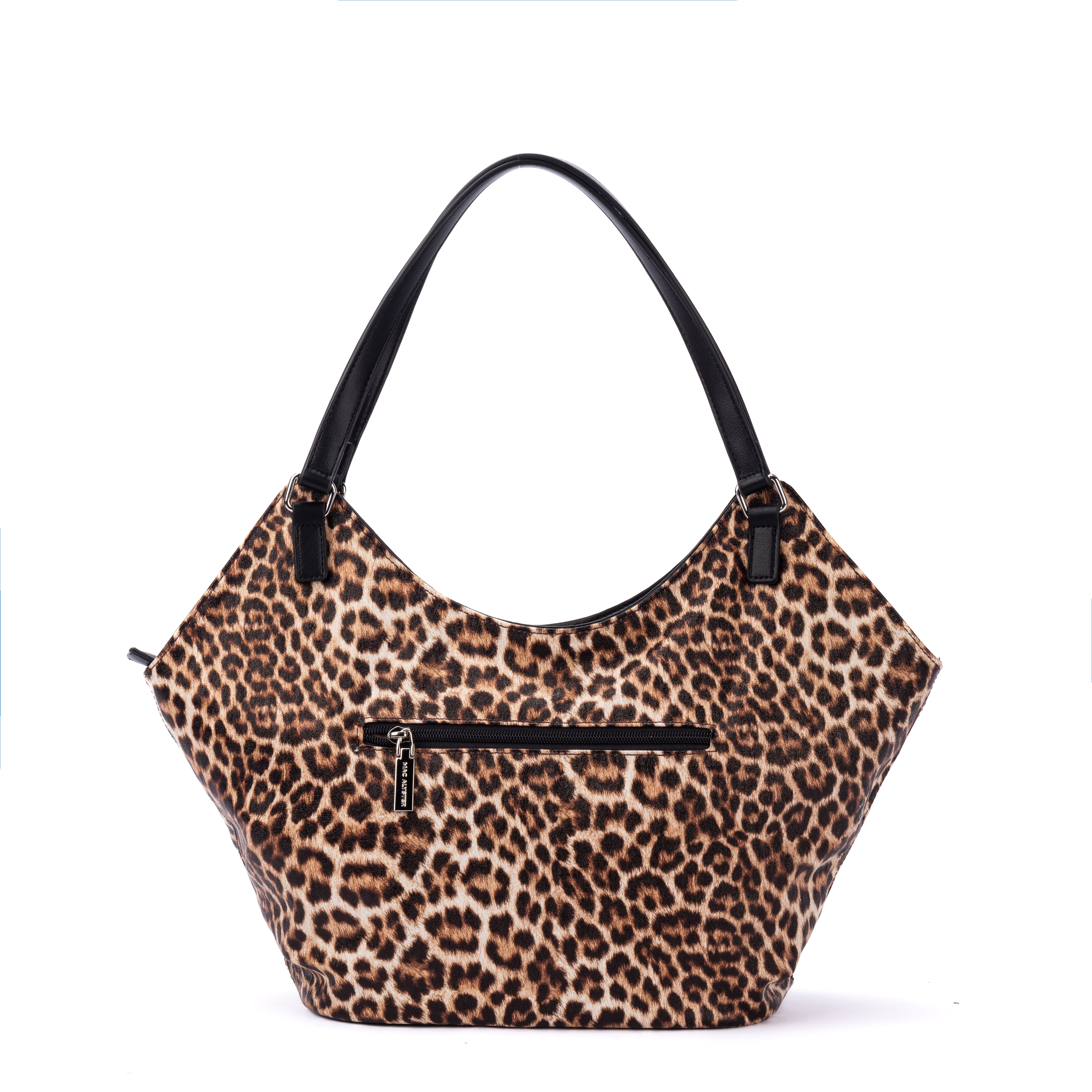 Capsule LEOPARD en matière synthétique NOIR de dos