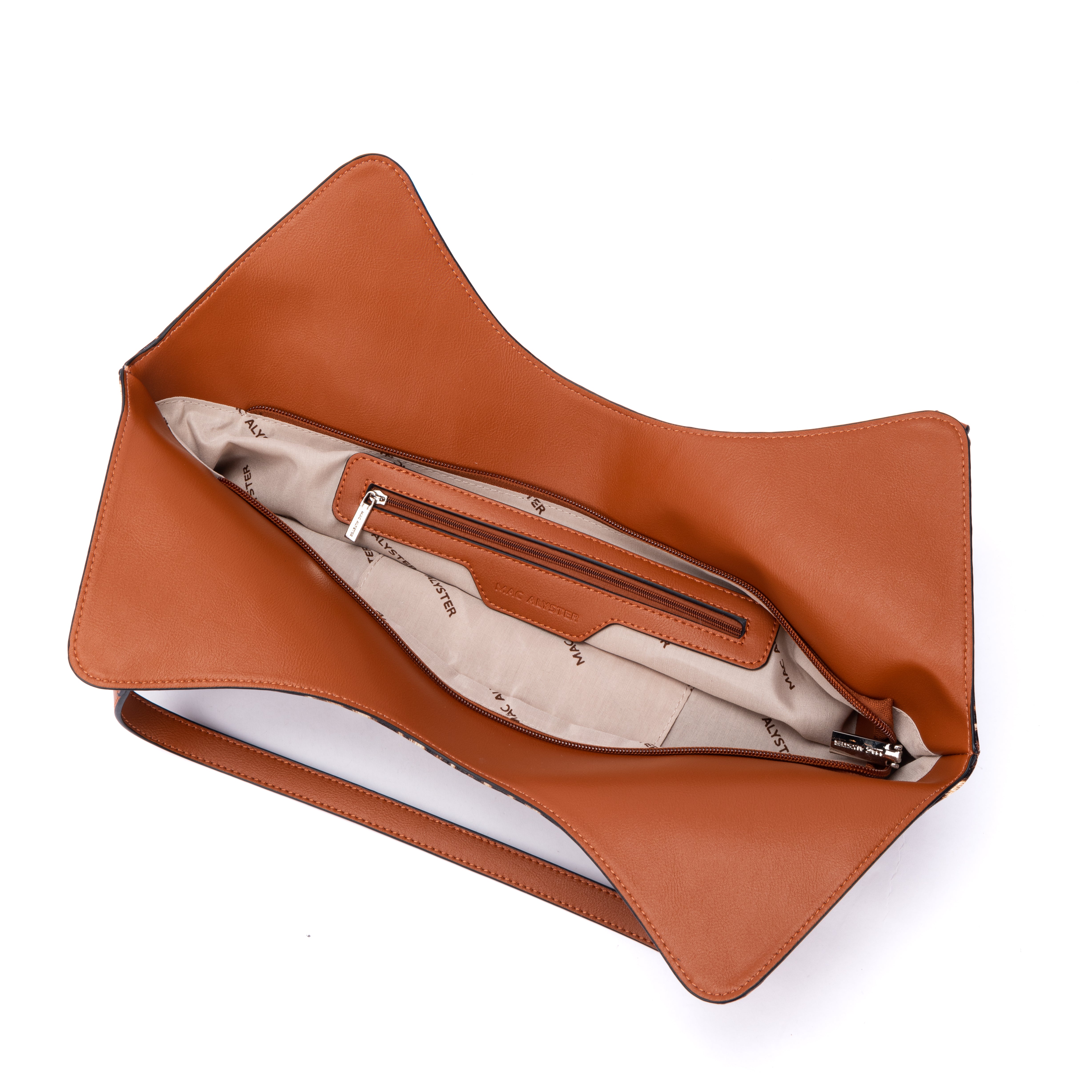 Capsule LEOPARD en matière synthétique COGNAC de haut