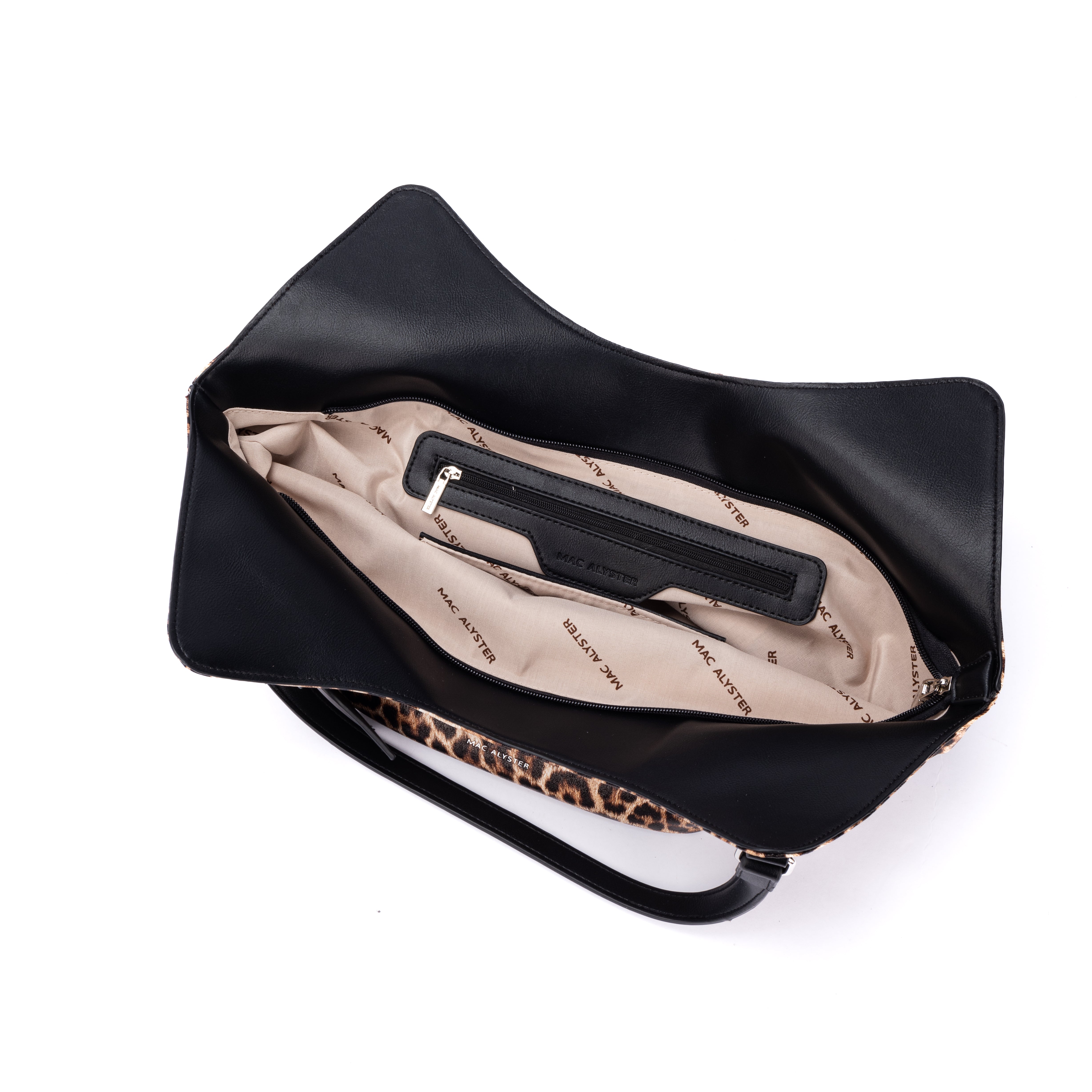 Capsule LEOPARD en matière synthétique NOIR de haut