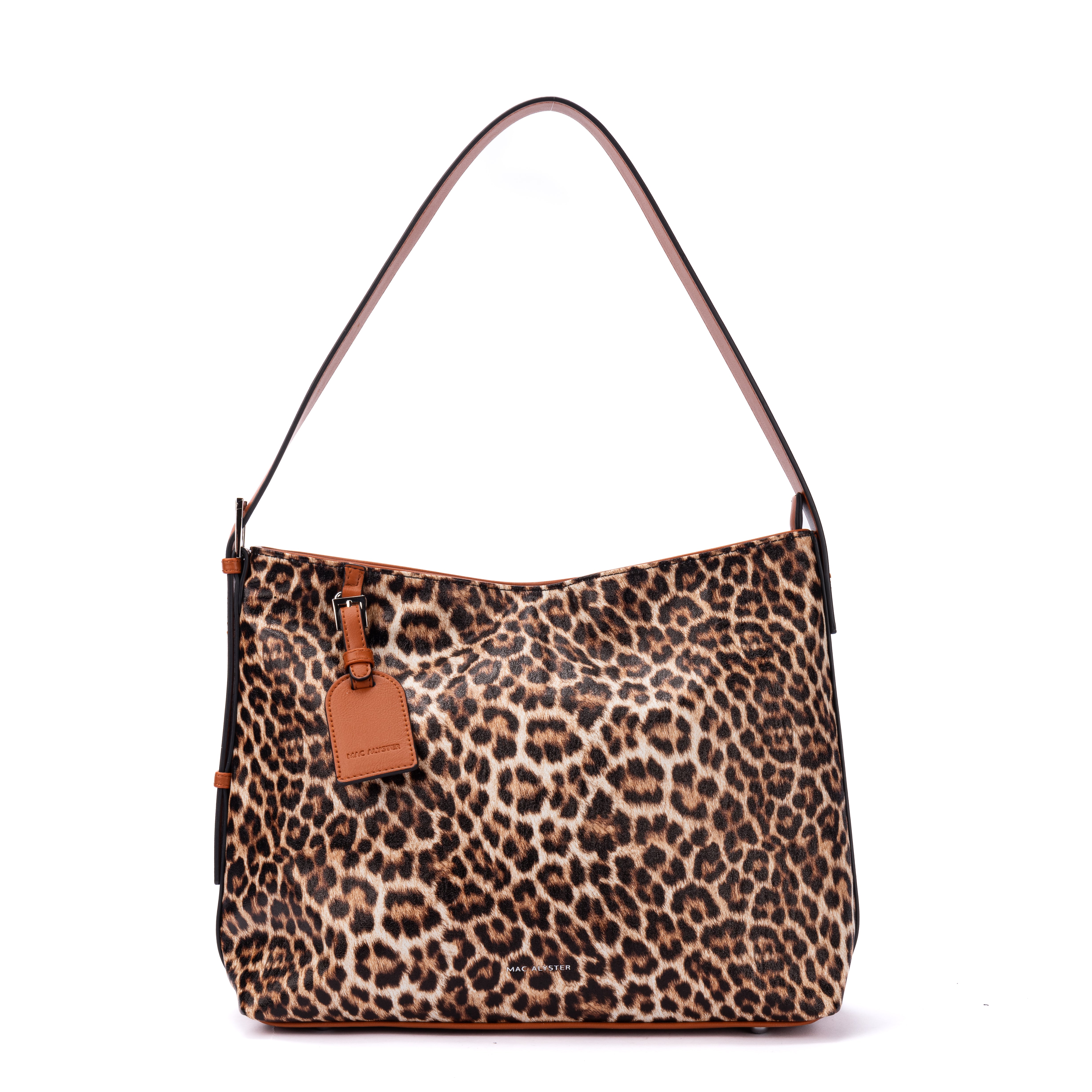 Capsule LEOPARD en matière synthétique COGNAC de face