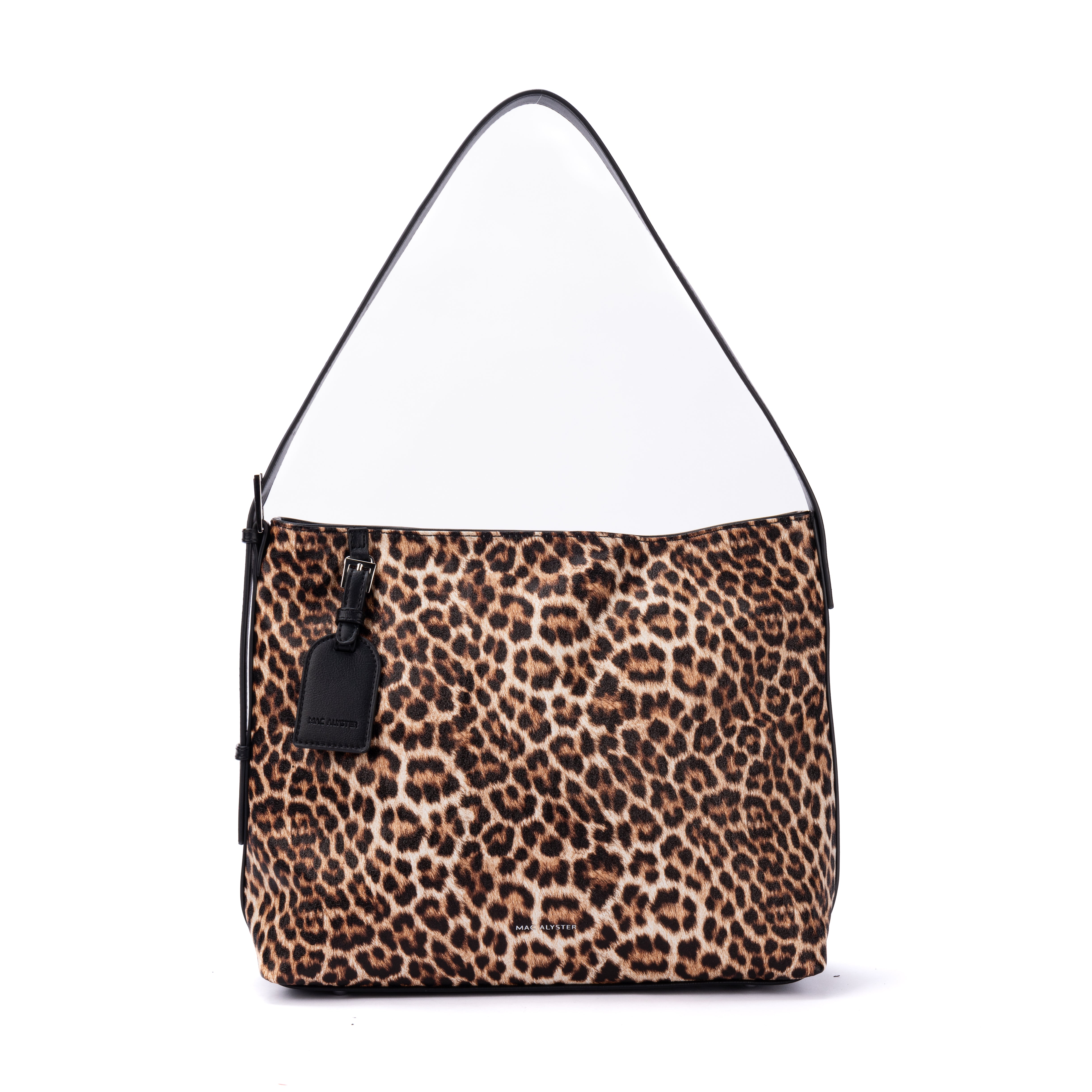 Capsule LEOPARD en matière synthétique NOIR de face