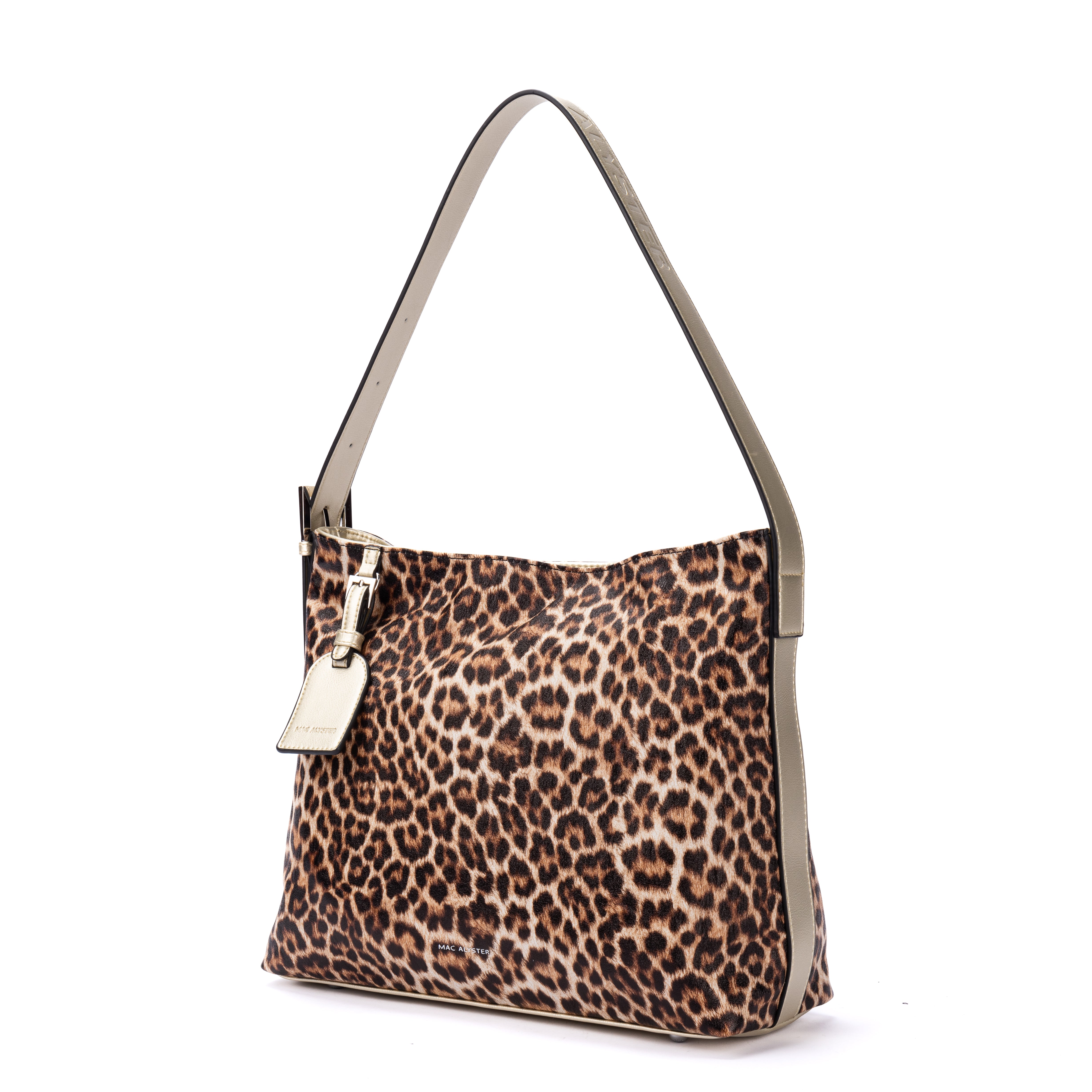 Capsule LEOPARD en matière synthétique CHAMPAGNE de trois-quarts