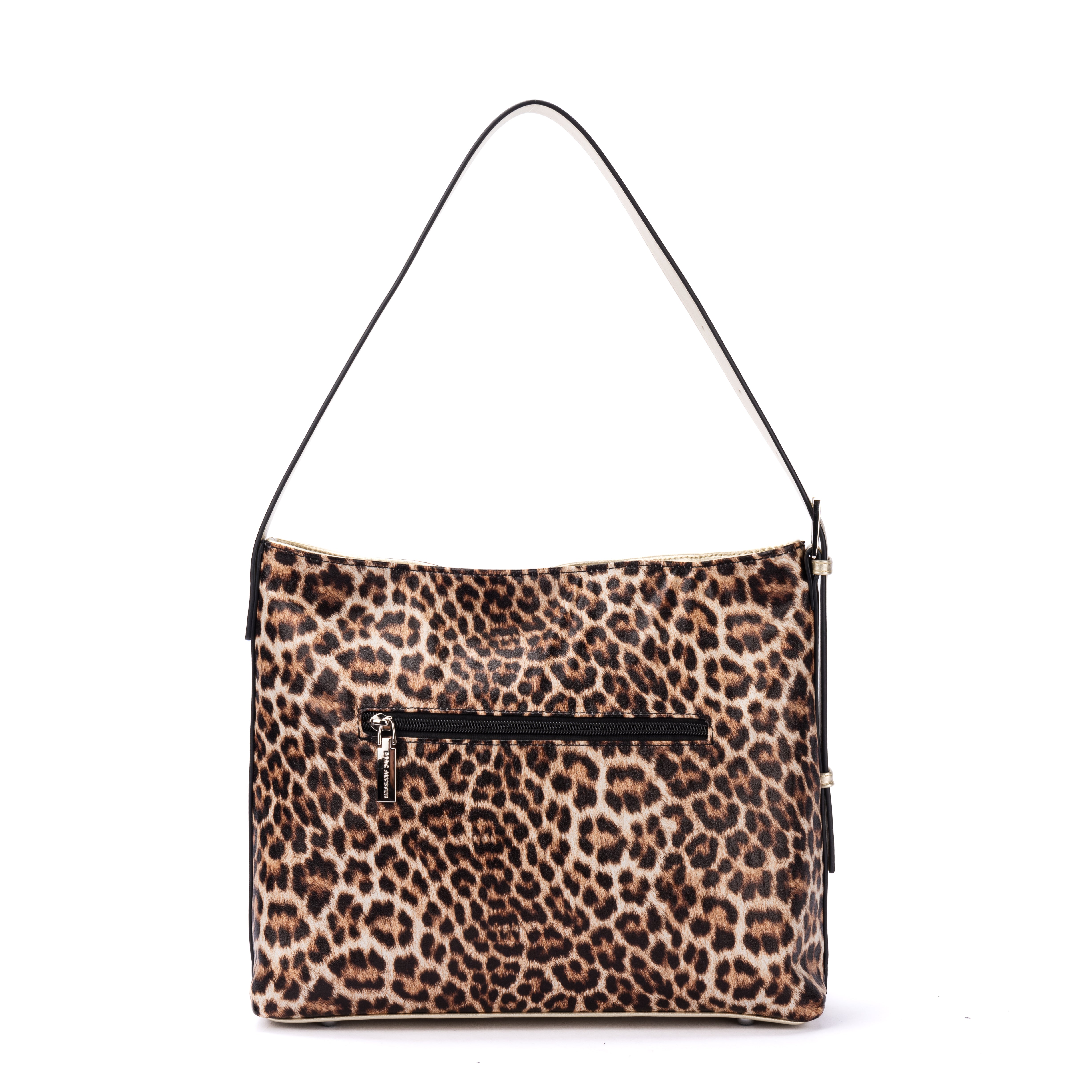 Capsule LEOPARD en matière synthétique NOIR de dos