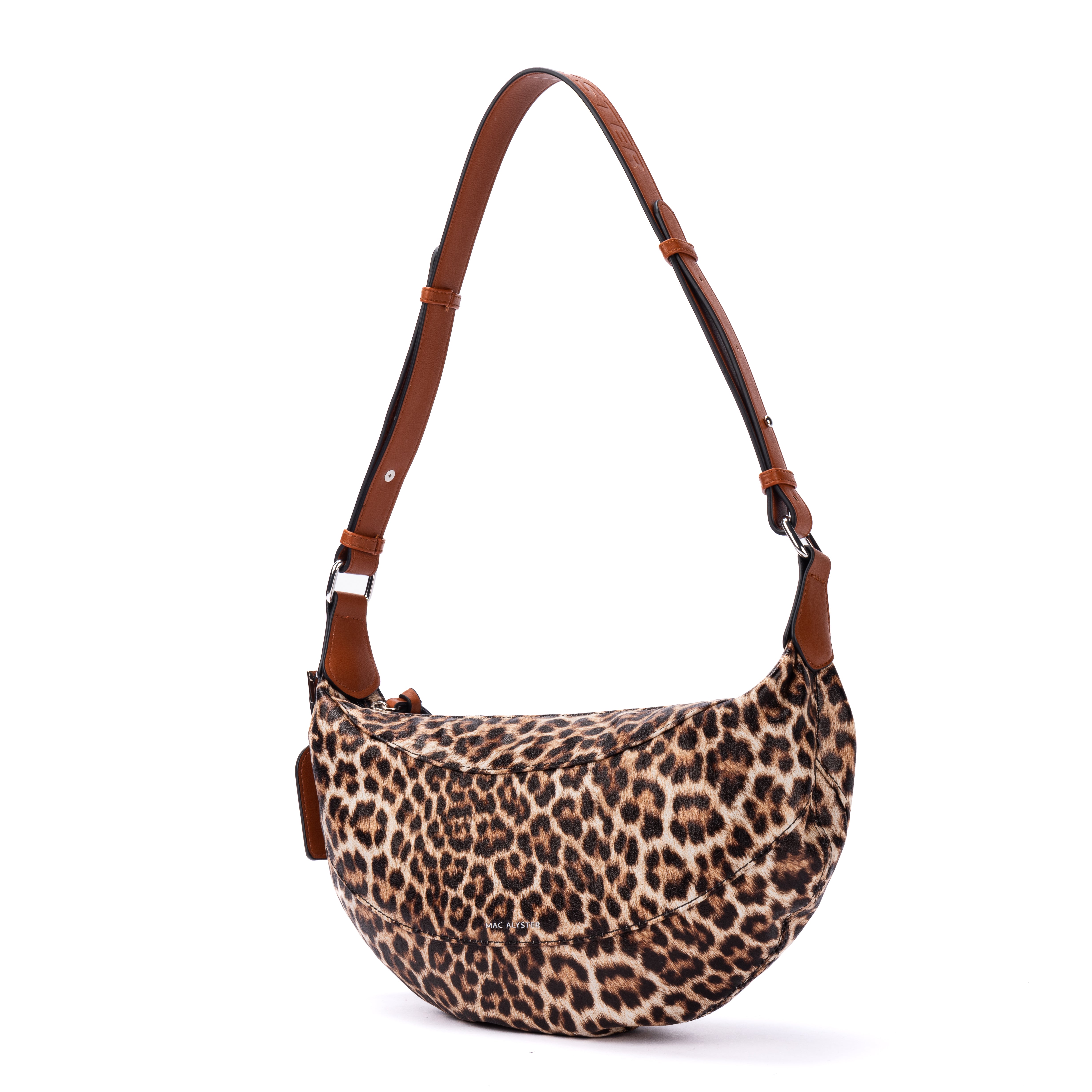 Capsule LEOPARD en matière synthétique COGNAC de trois-quarts