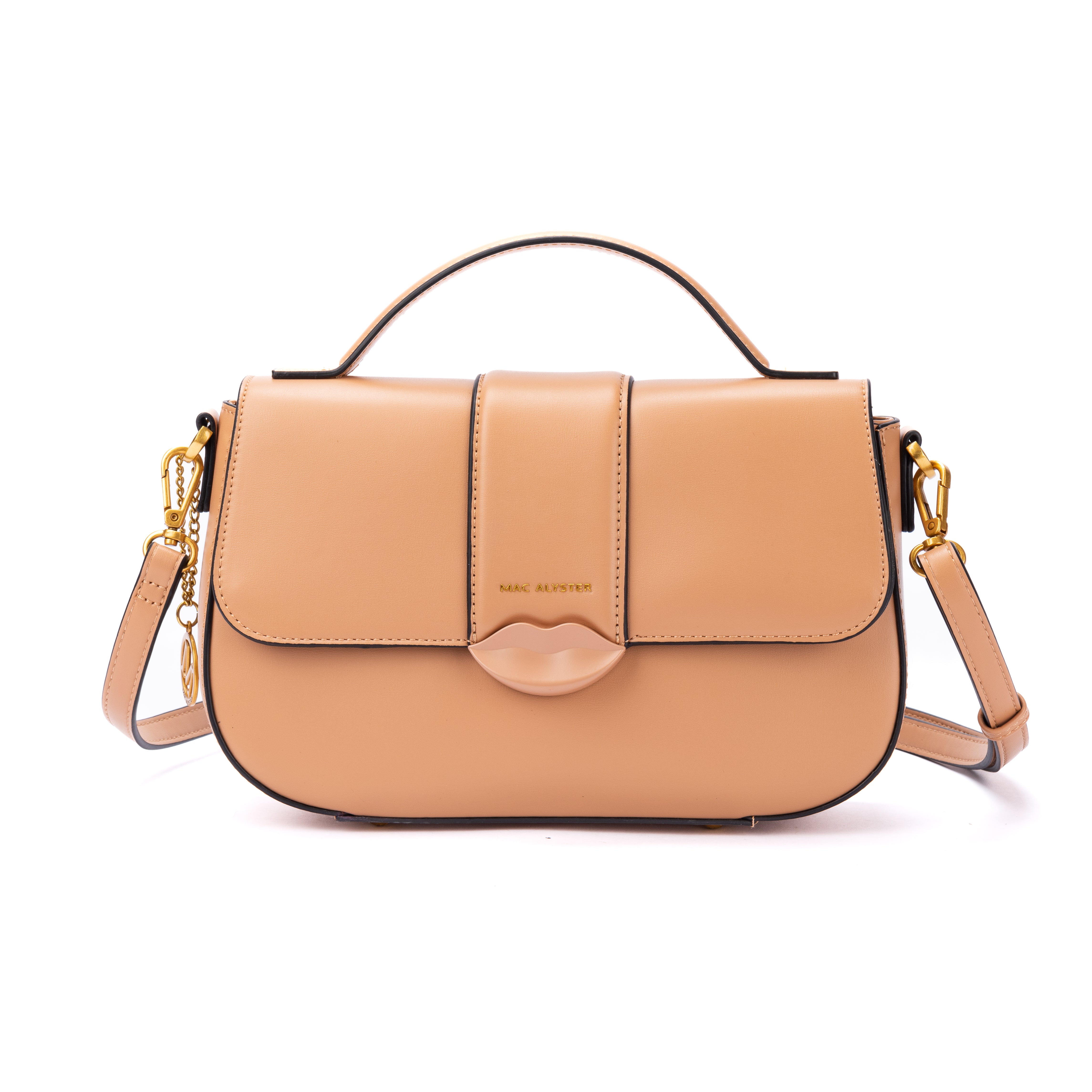 Sac à rabat KISS ME en matière synthétique SABLE de face