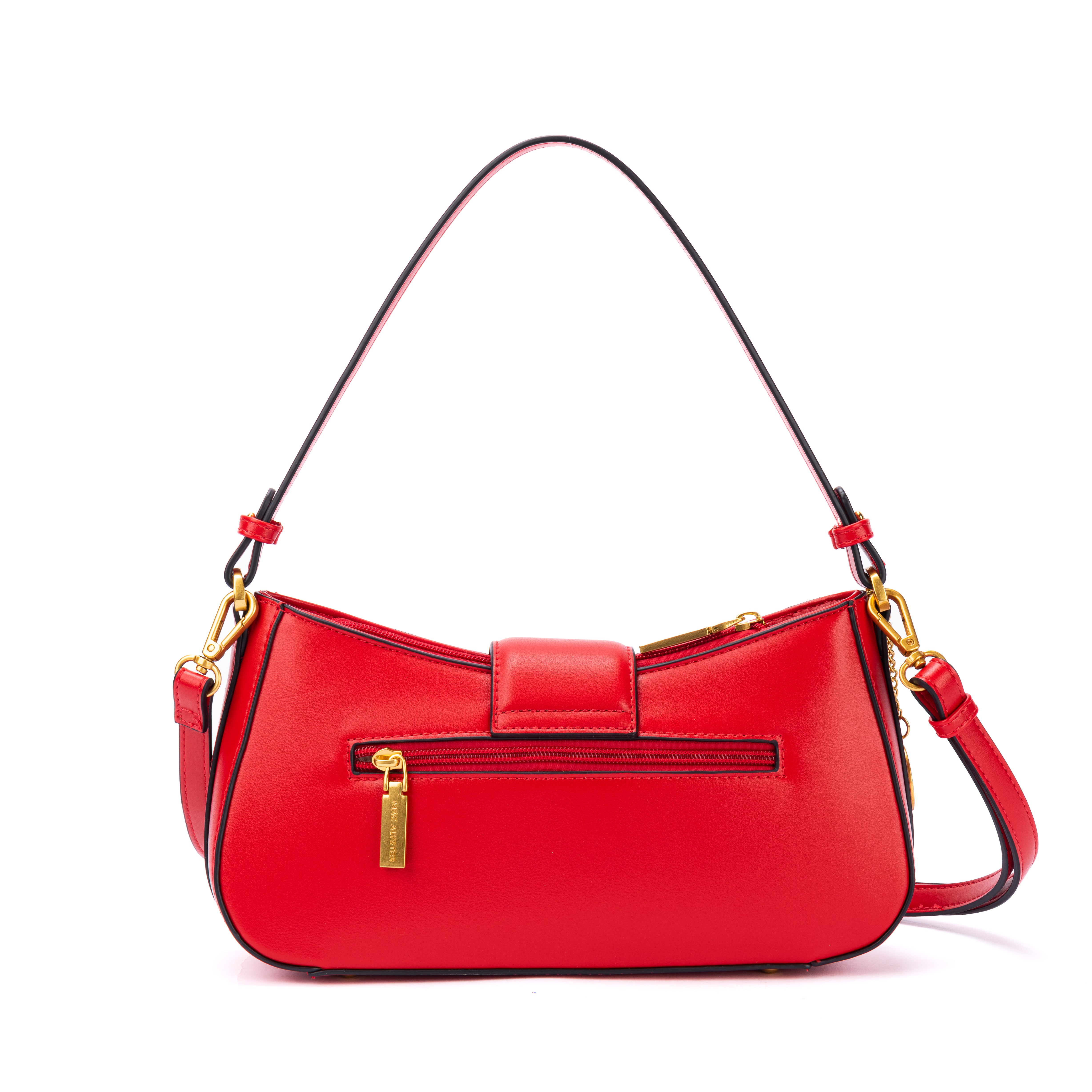 Sac baguette KISS ME en matière synthétique ROUGE de dos