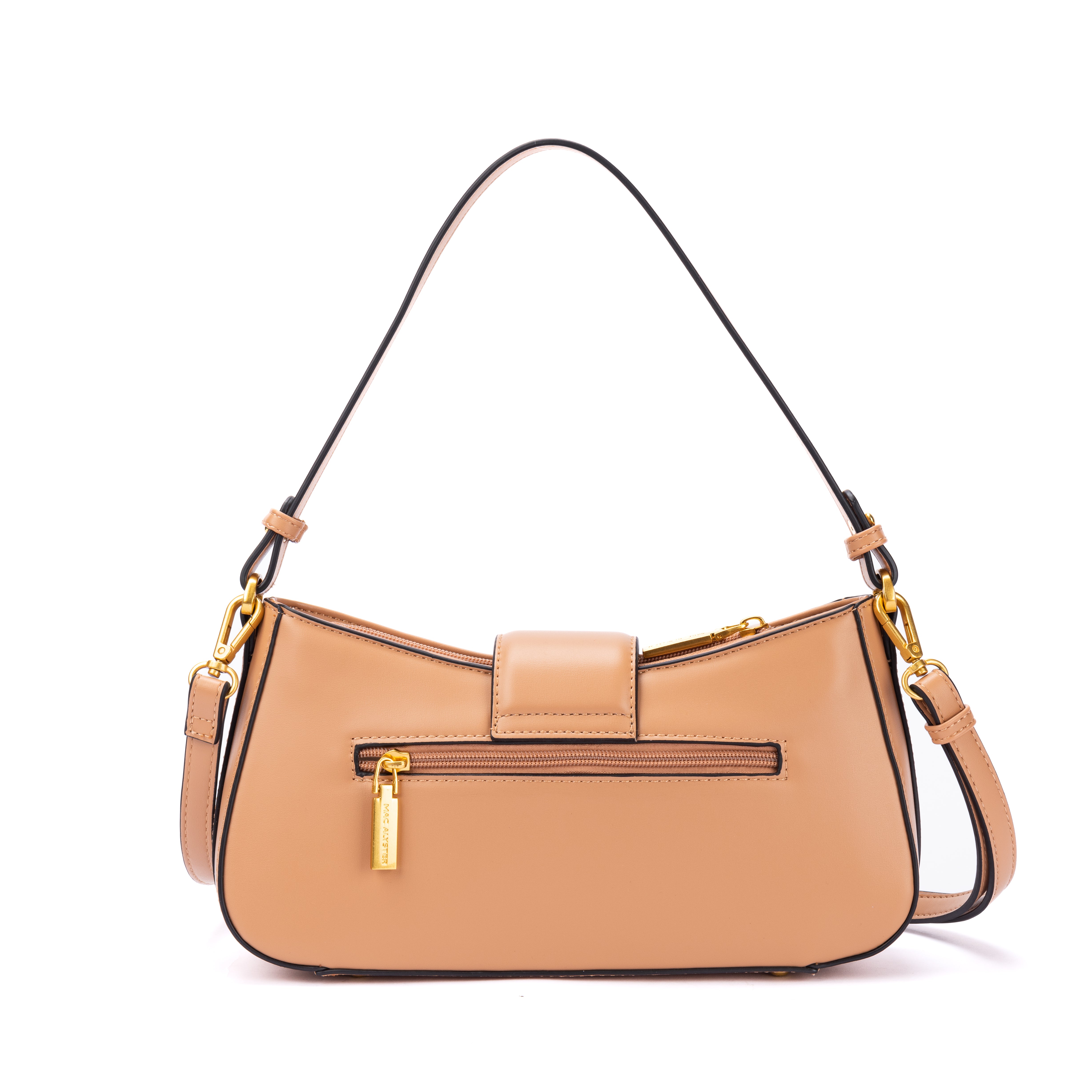 Sac baguette KISS ME en matière synthétique SABLE de dos