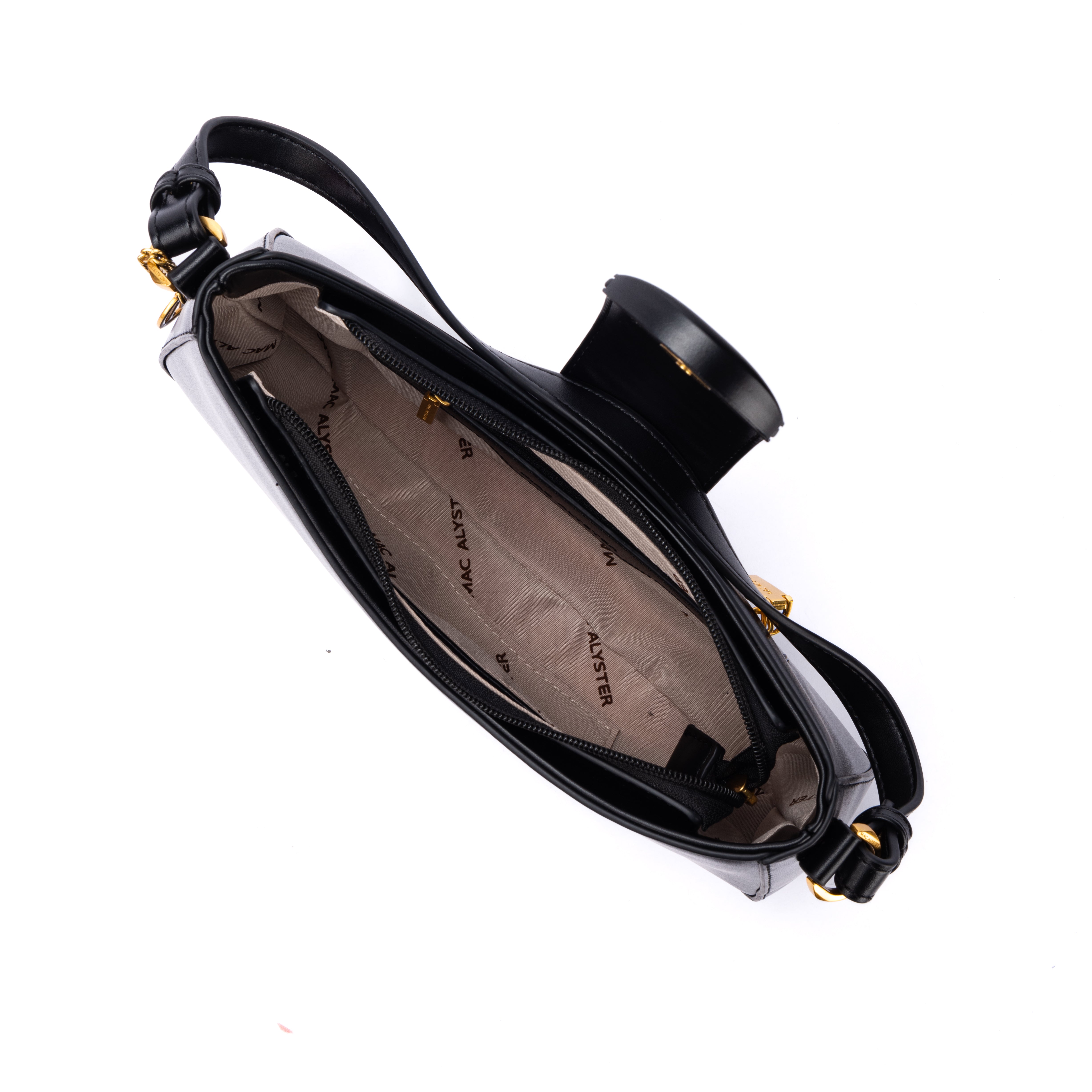 Sac baguette KISS ME en matière synthétique NOIR de haut