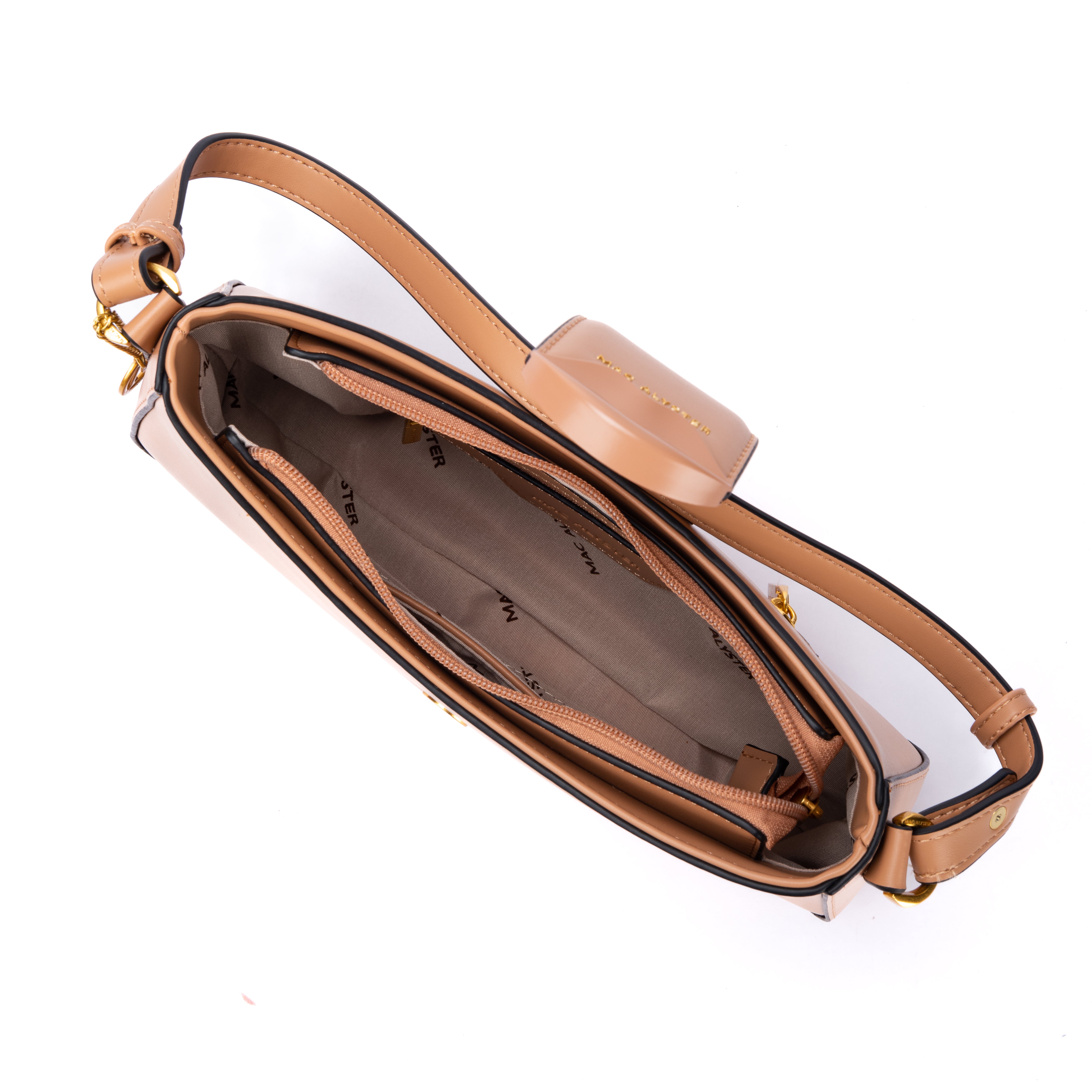 Sac baguette KISS ME en matière synthétique SABLE de haut