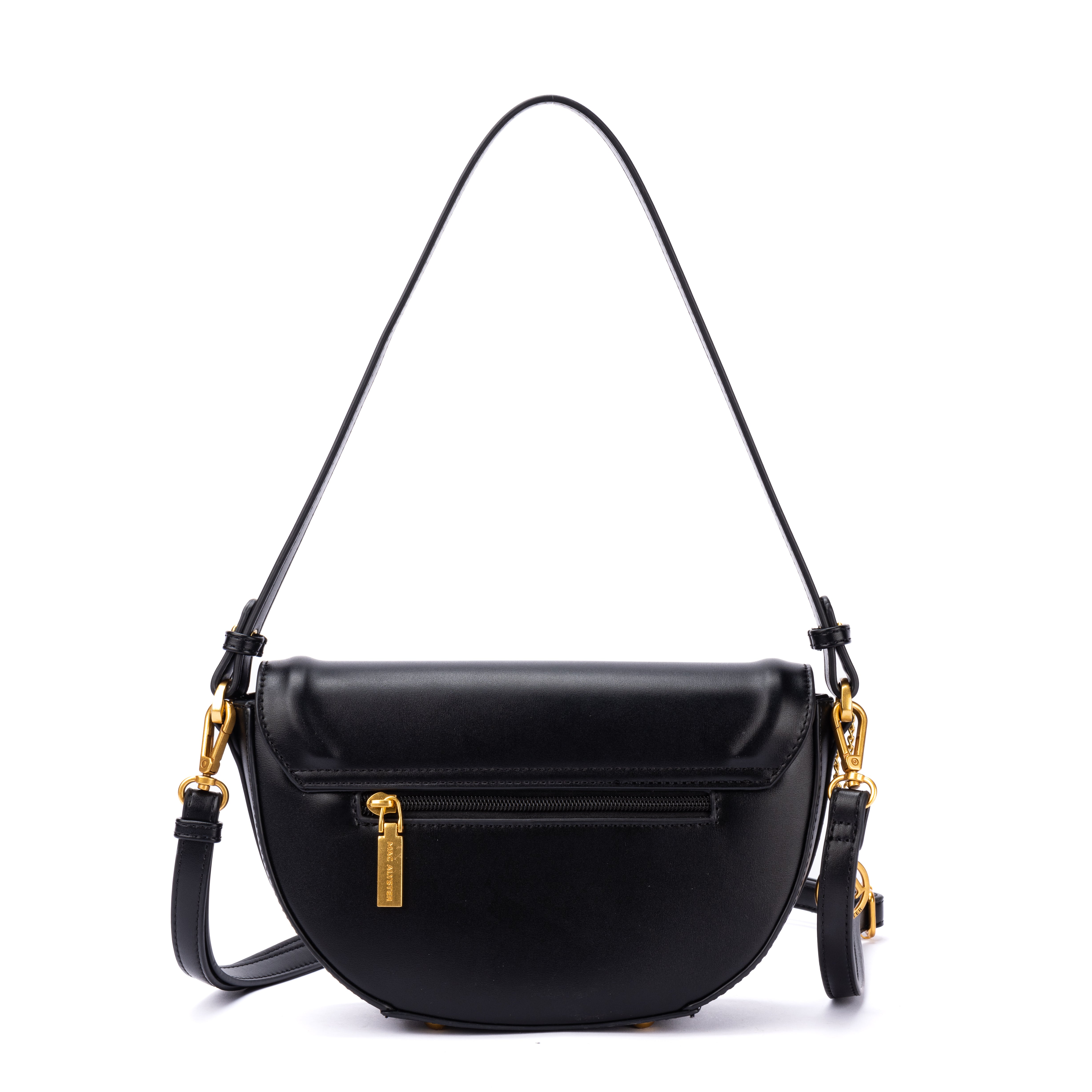 Petit sac à rabat KISS ME en matière synthétique NOIR de dos