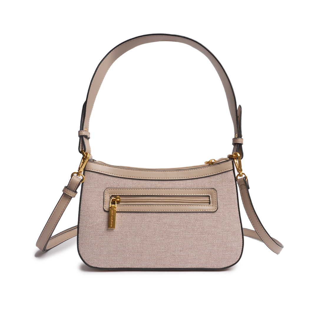 Sac baguette SYNONYME en matière synthétique PRALINE de dos