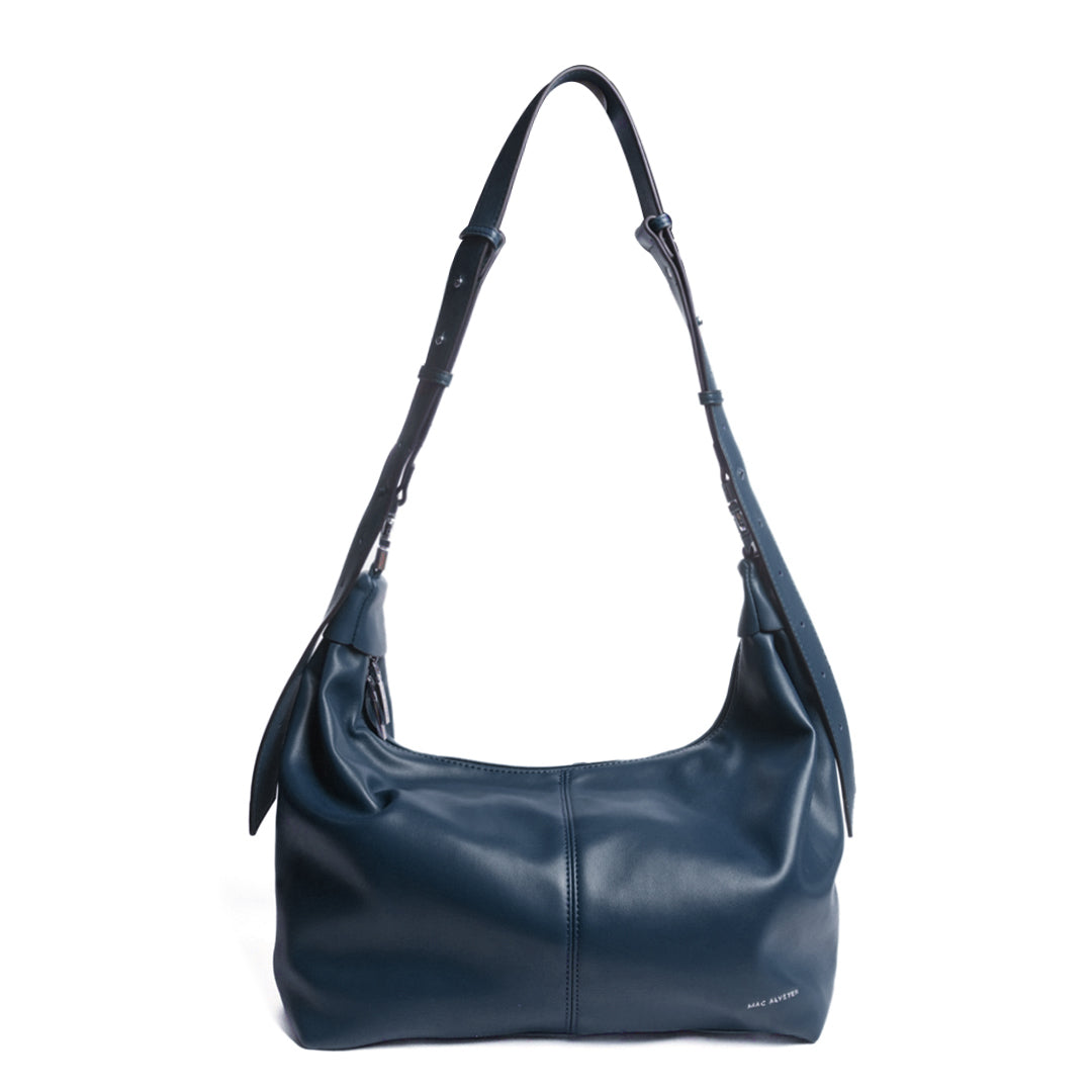 Sac fourre-tout MOON en cuir synthétique MARINE de face
