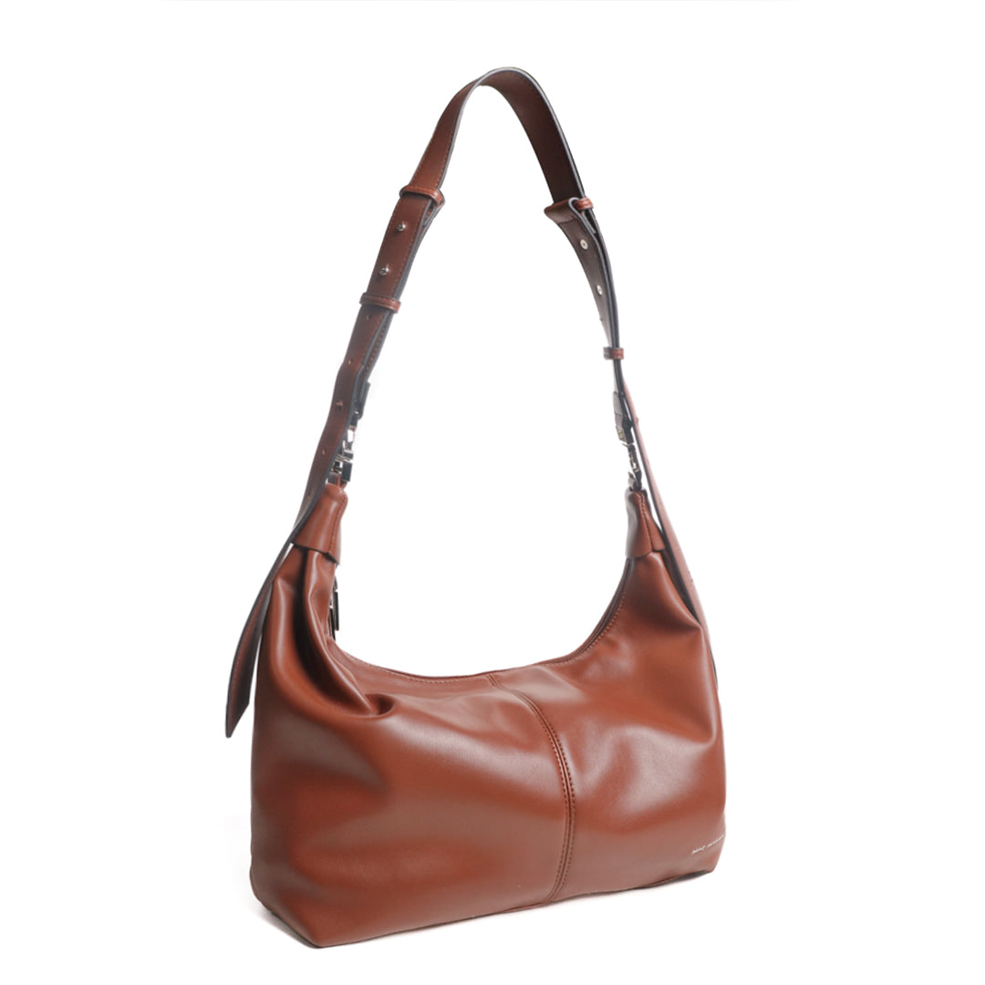 Sac fourre-tout MOON en cuir synthétique ARGENT de trois-quarts