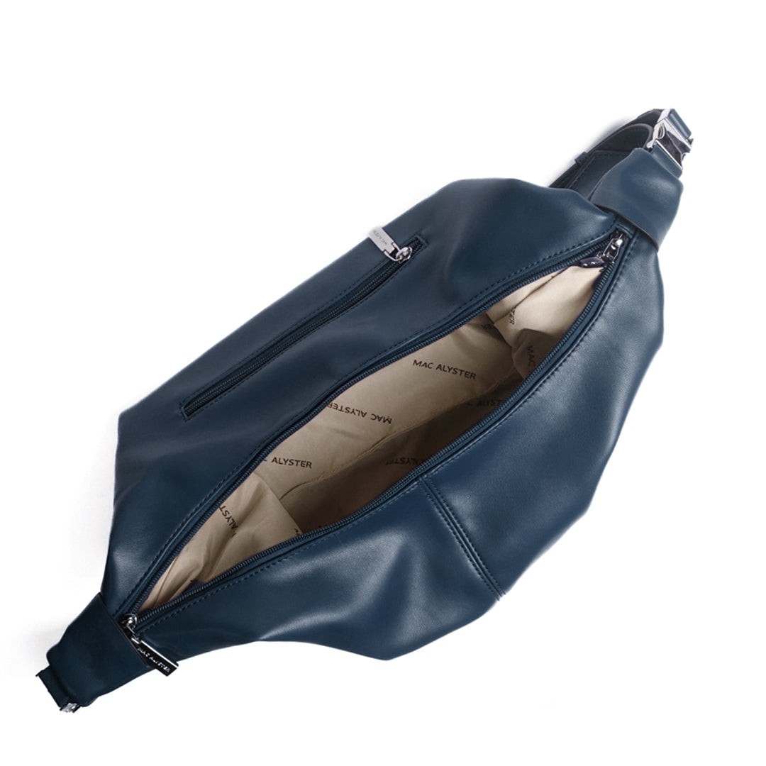 Sac fourre-tout MOON en cuir synthétique MARINE de haut