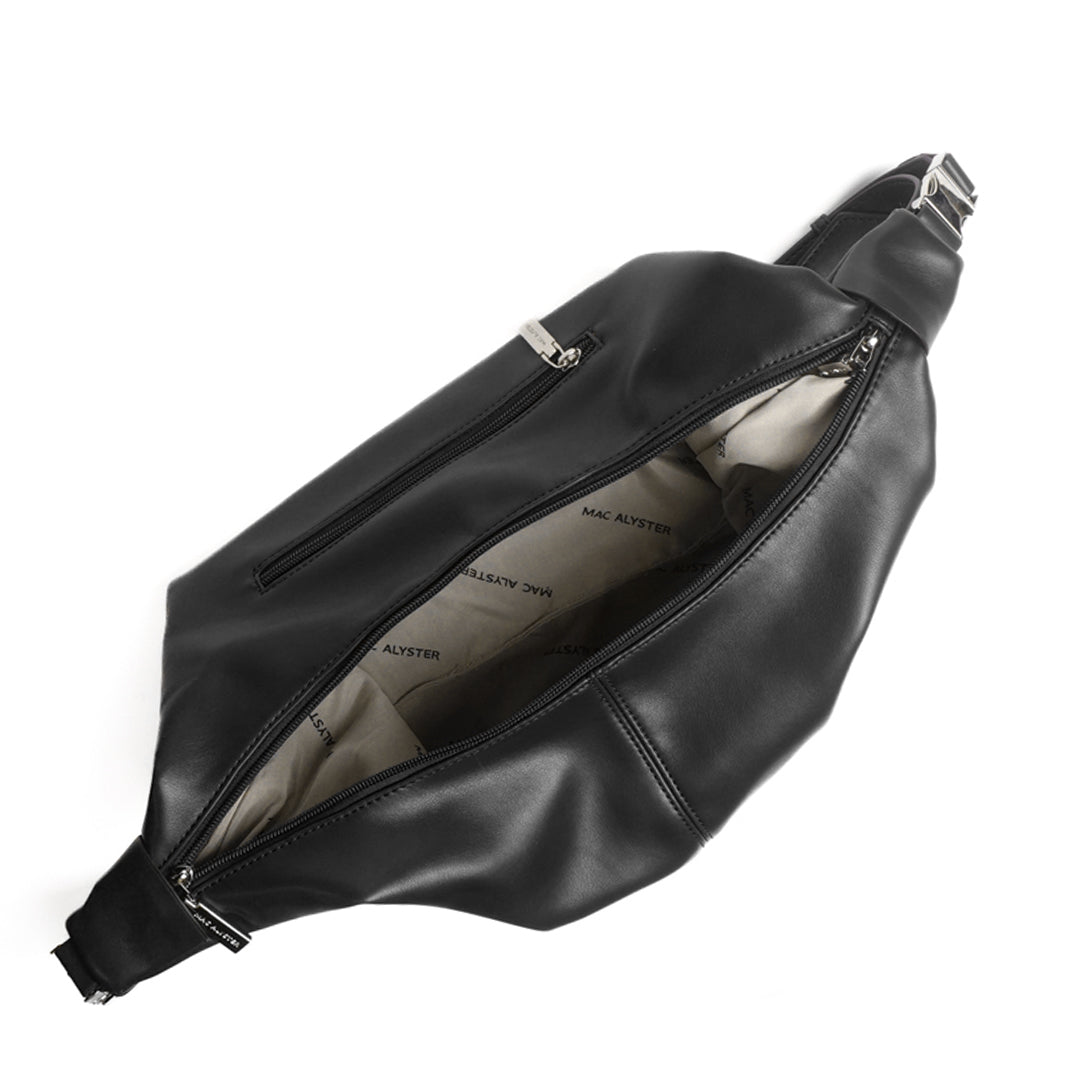 Sac fourre-tout MOON en cuir synthétique NOIR de haut