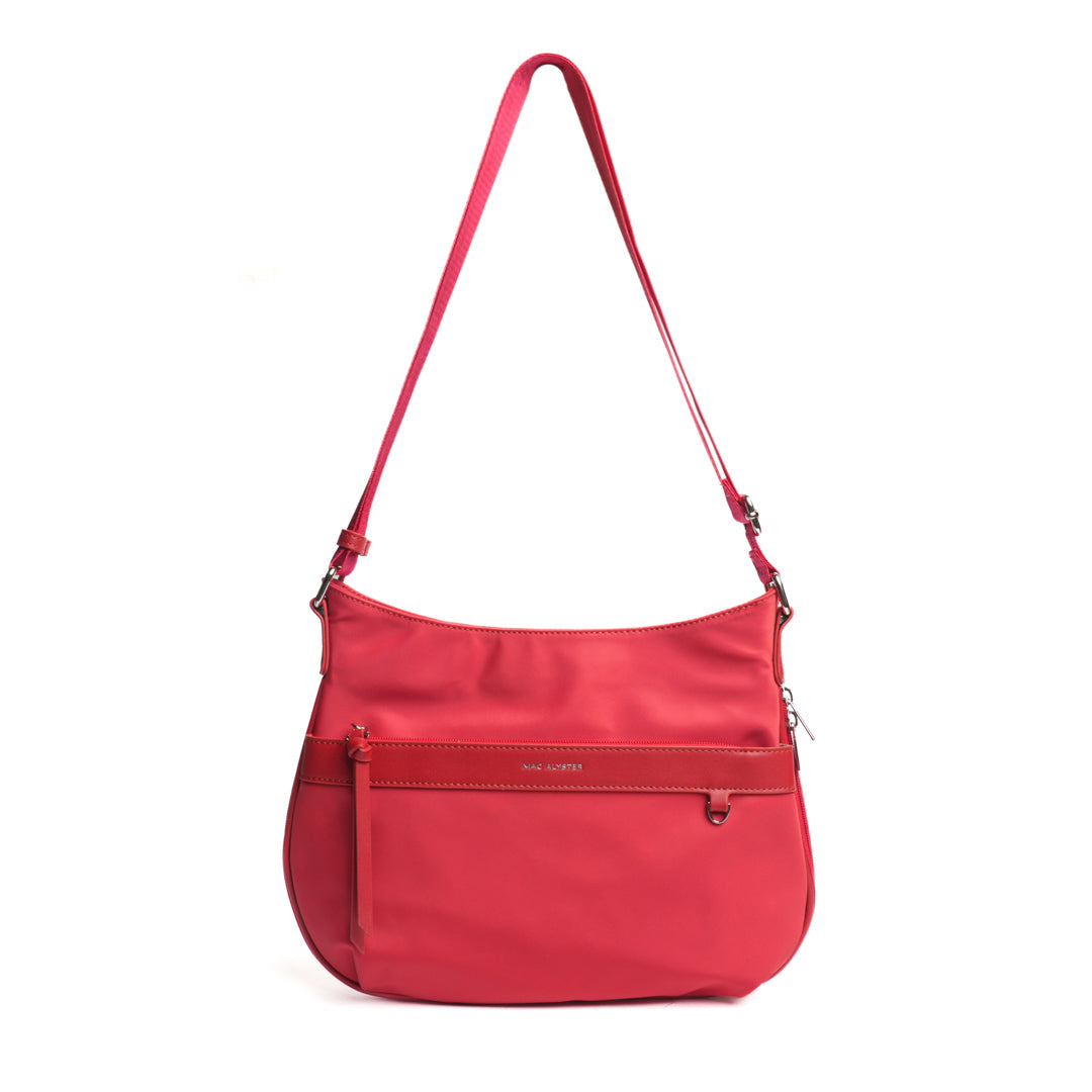 Grand sac trotteur STUDIO BASIC en cuir synthétique ROUGE de face