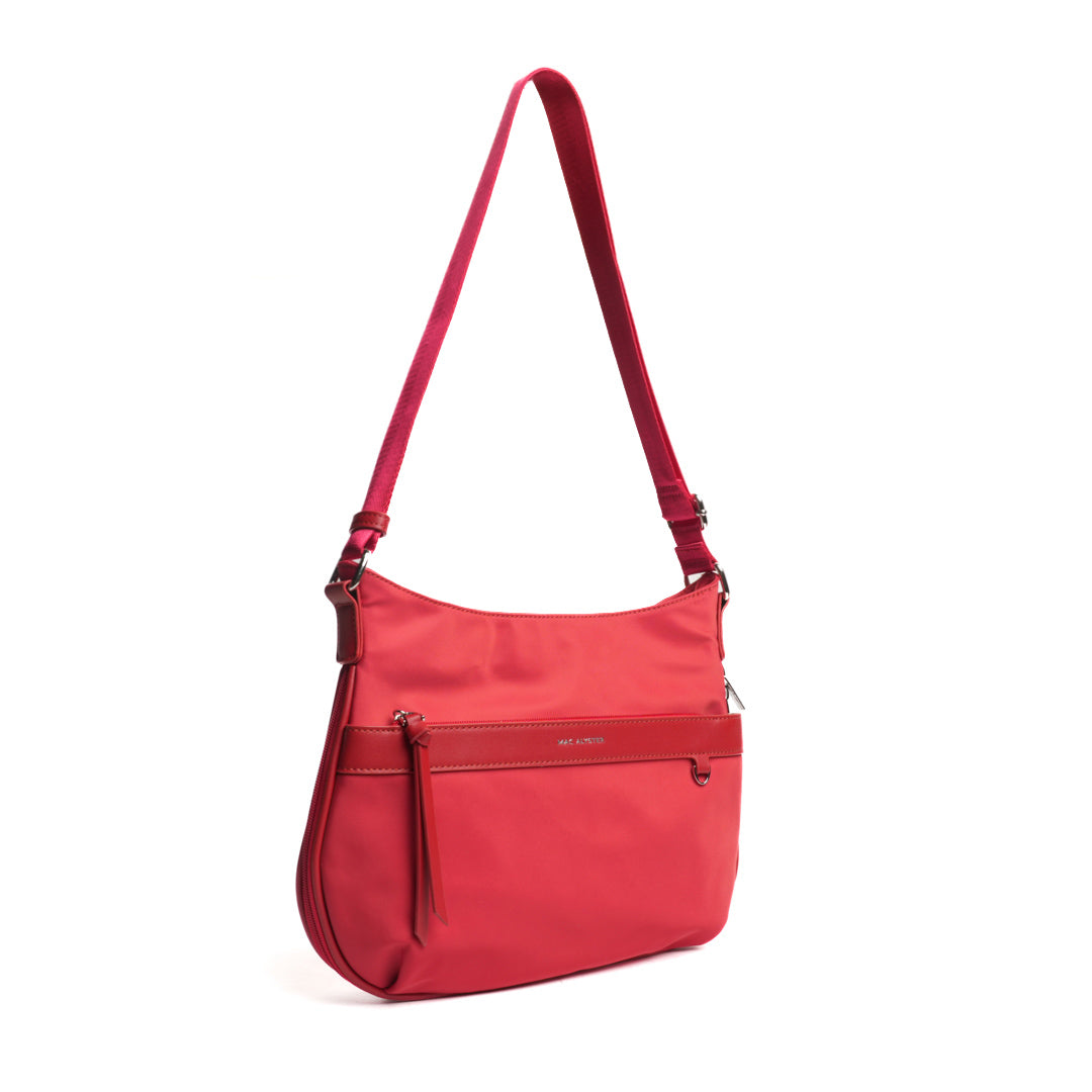 Grand sac trotteur STUDIO BASIC en cuir synthétique ROUGE de trois-quarts