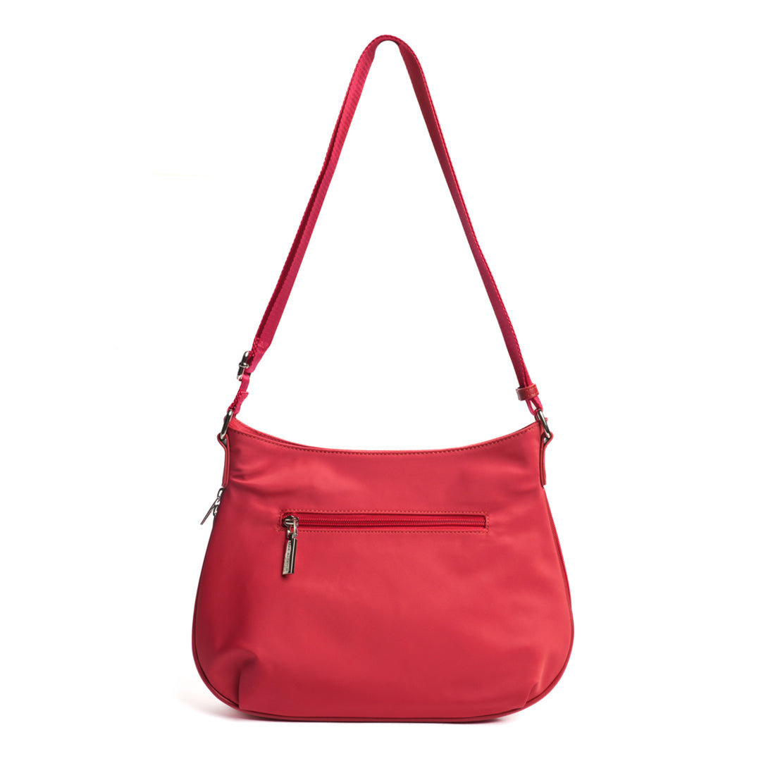 Grand sac trotteur STUDIO BASIC en cuir synthétique ROUGE de dos