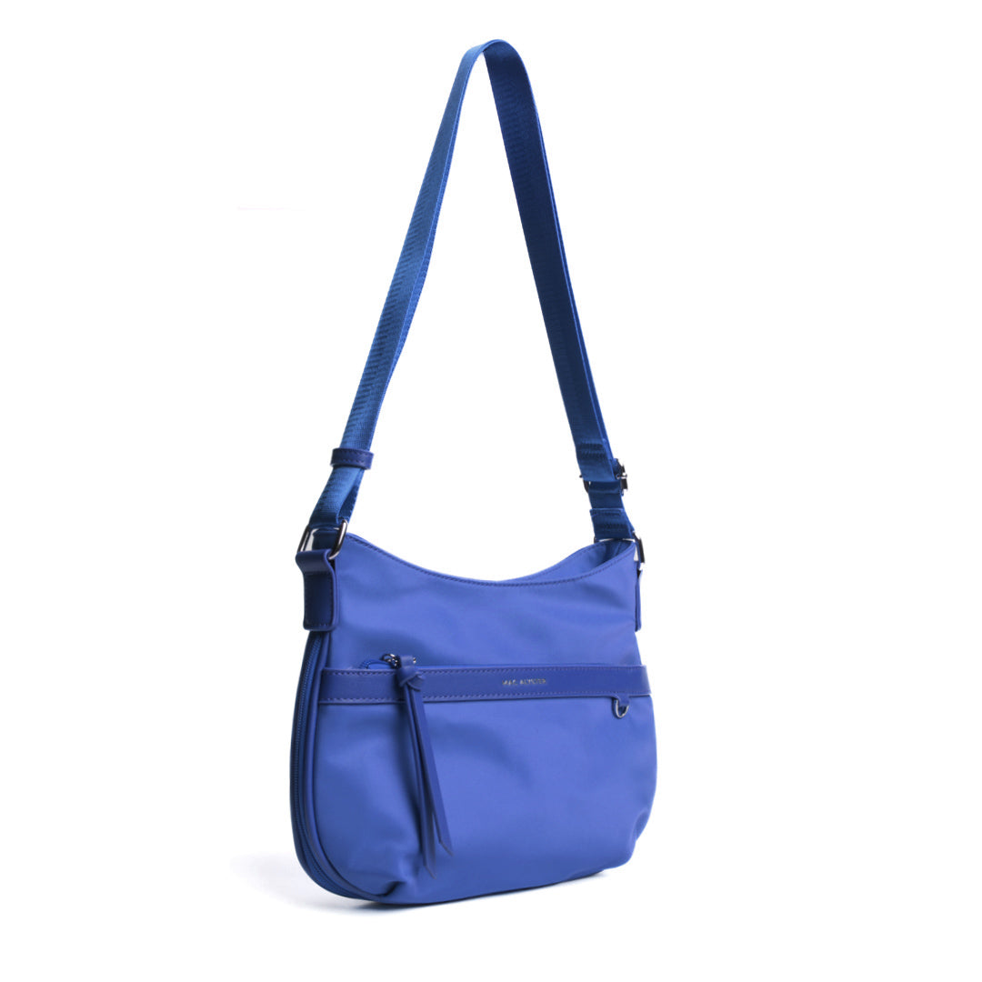 Sac trotteur STUDIO BASIC en cuir synthétique BLEU de trois-quarts