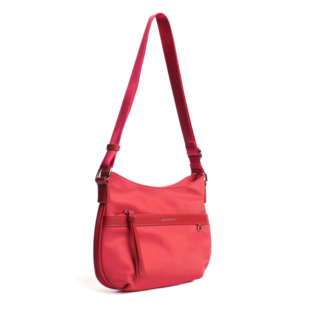 Sac trotteur STUDIO BASIC en cuir synthétique ROUGE de trois-quarts
