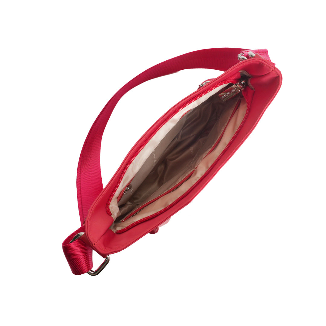 Sac trotteur STUDIO BASIC en cuir synthétique ROUGE de haut