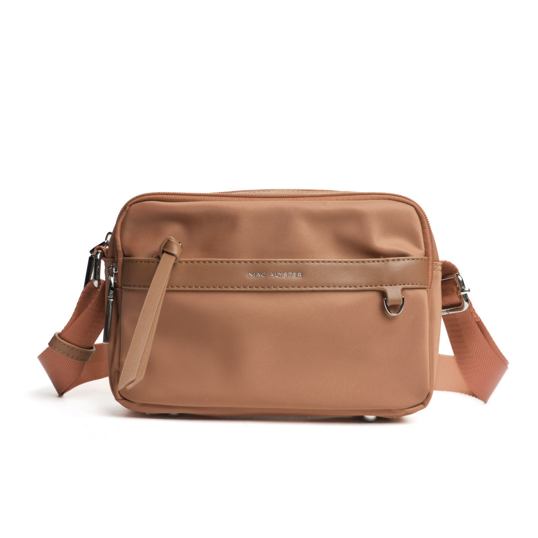 Camera bag STUDIO BASIC en cuir synthétique SABLE de face