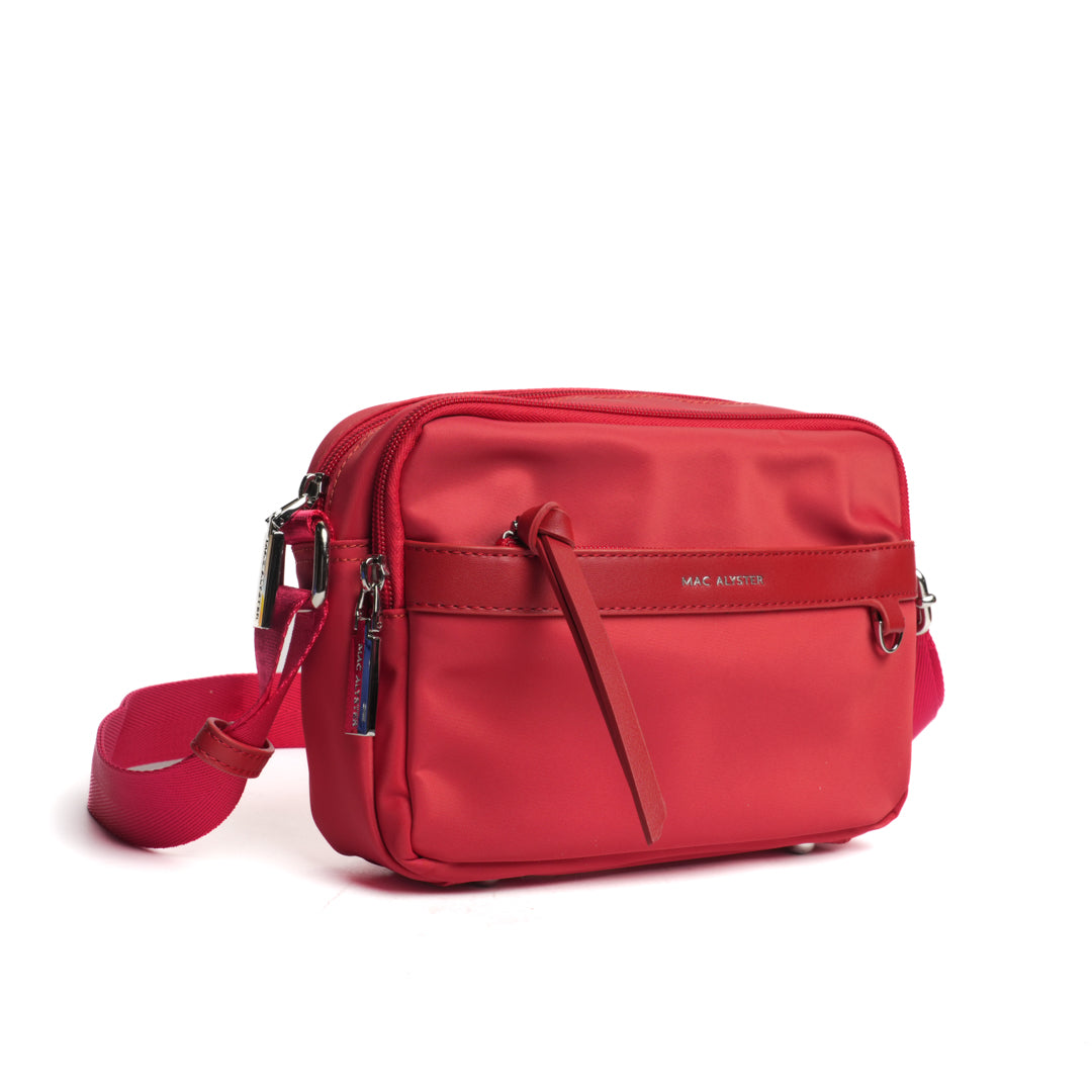 Camera bag STUDIO BASIC en cuir synthétique ROUGE de trois-quarts