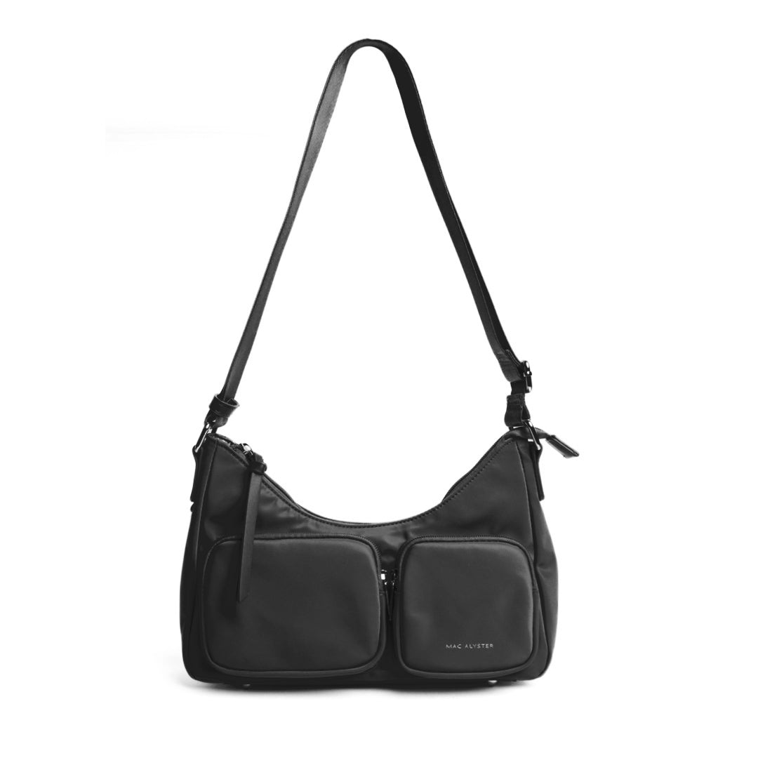 Sac trotteur STUDIO CITY en cuir synthétique NOIR de face