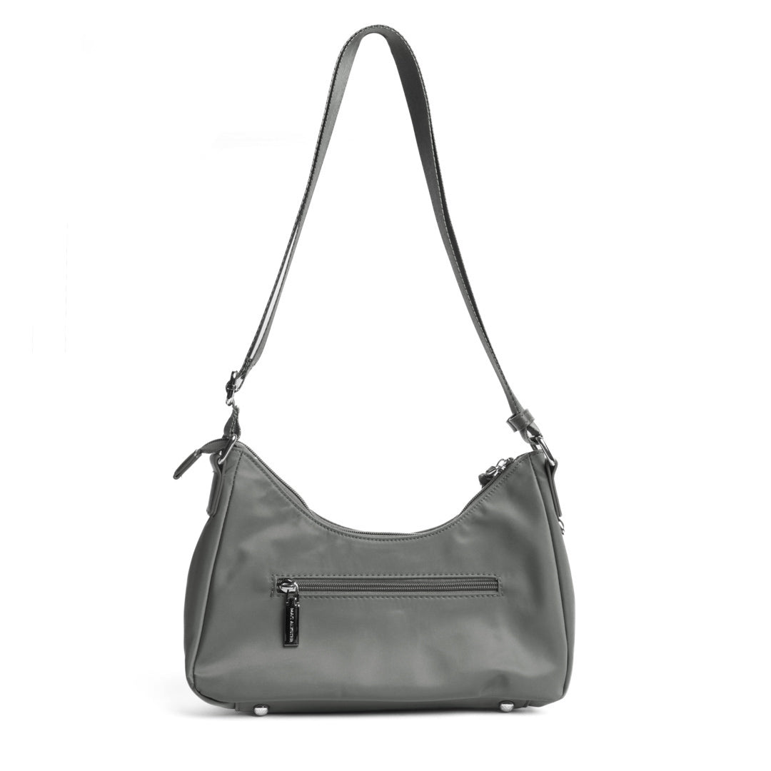 Sac trotteur STUDIO CITY en cuir synthétique GRIS de dos