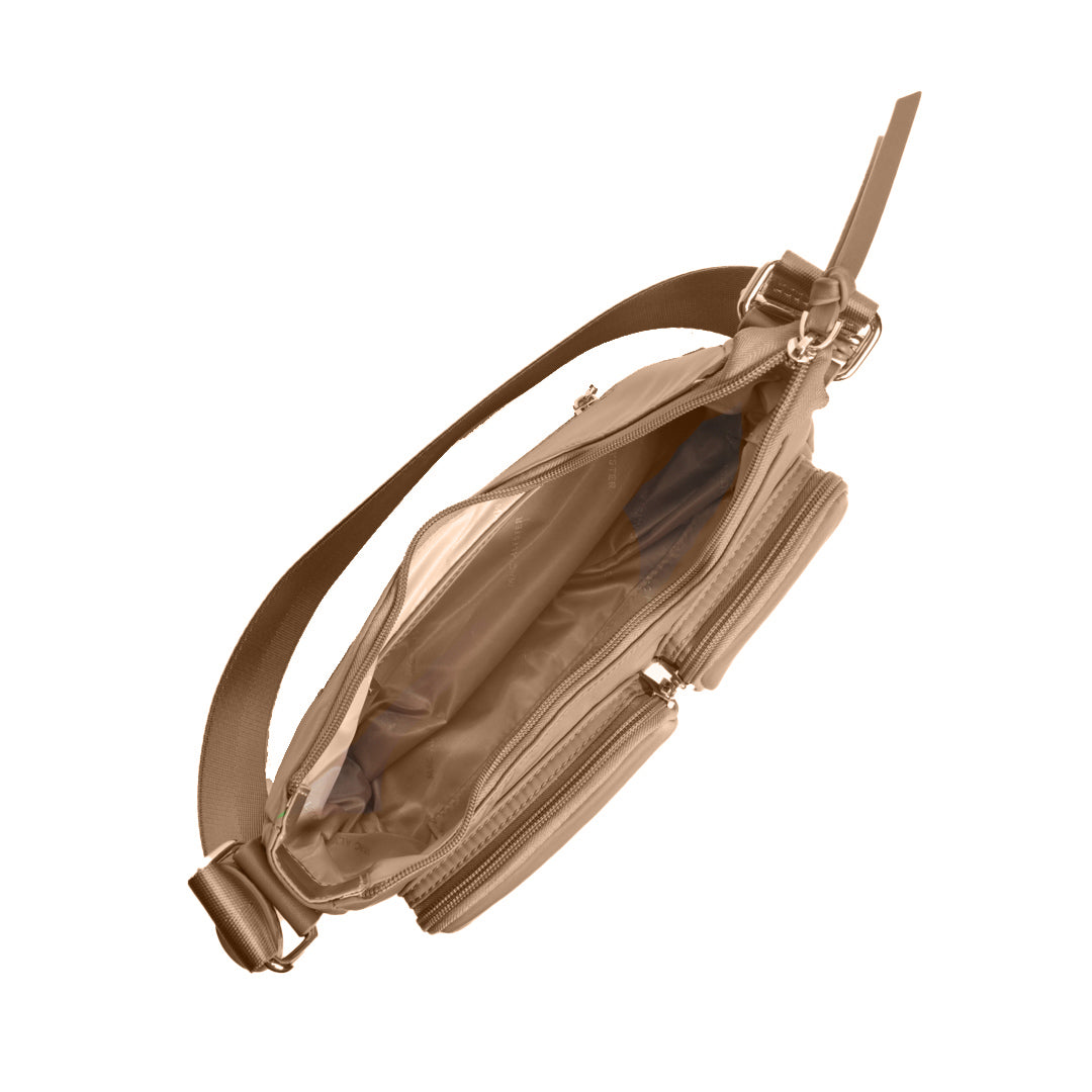 Sac trotteur STUDIO CITY en cuir synthétique CAMEL de haut