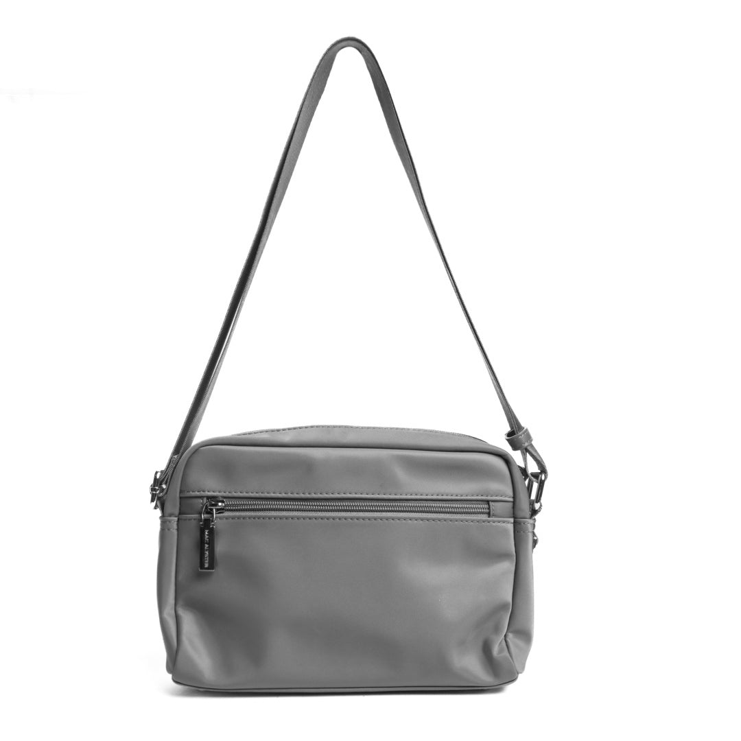 Camera bag STUDIO CITY en cuir synthétique GRIS de dos