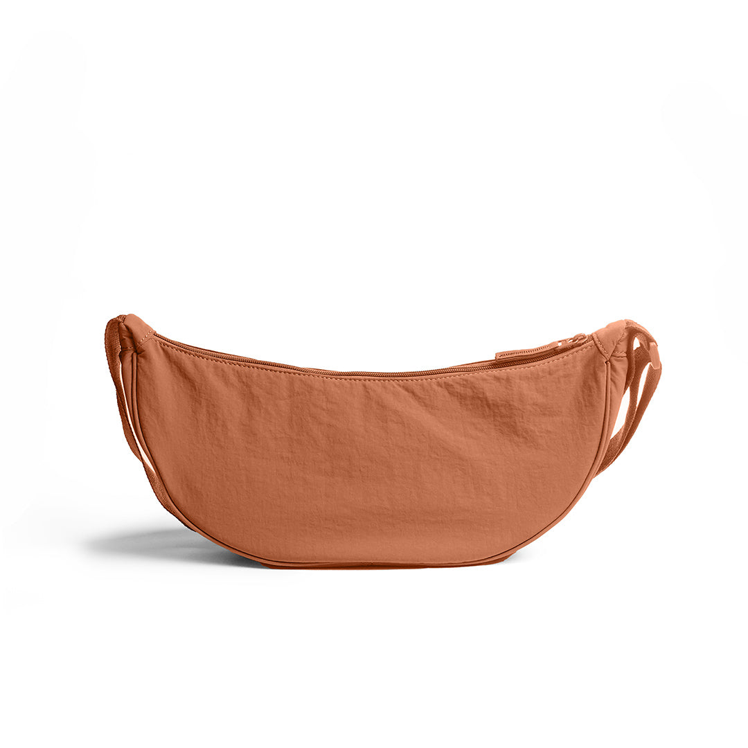 Sac demi-lune PLUME en matière synthétique SABLE de dos