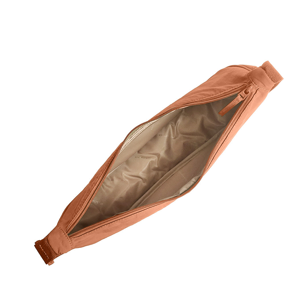 Sac demi-lune PLUME en matière synthétique SABLE de haut