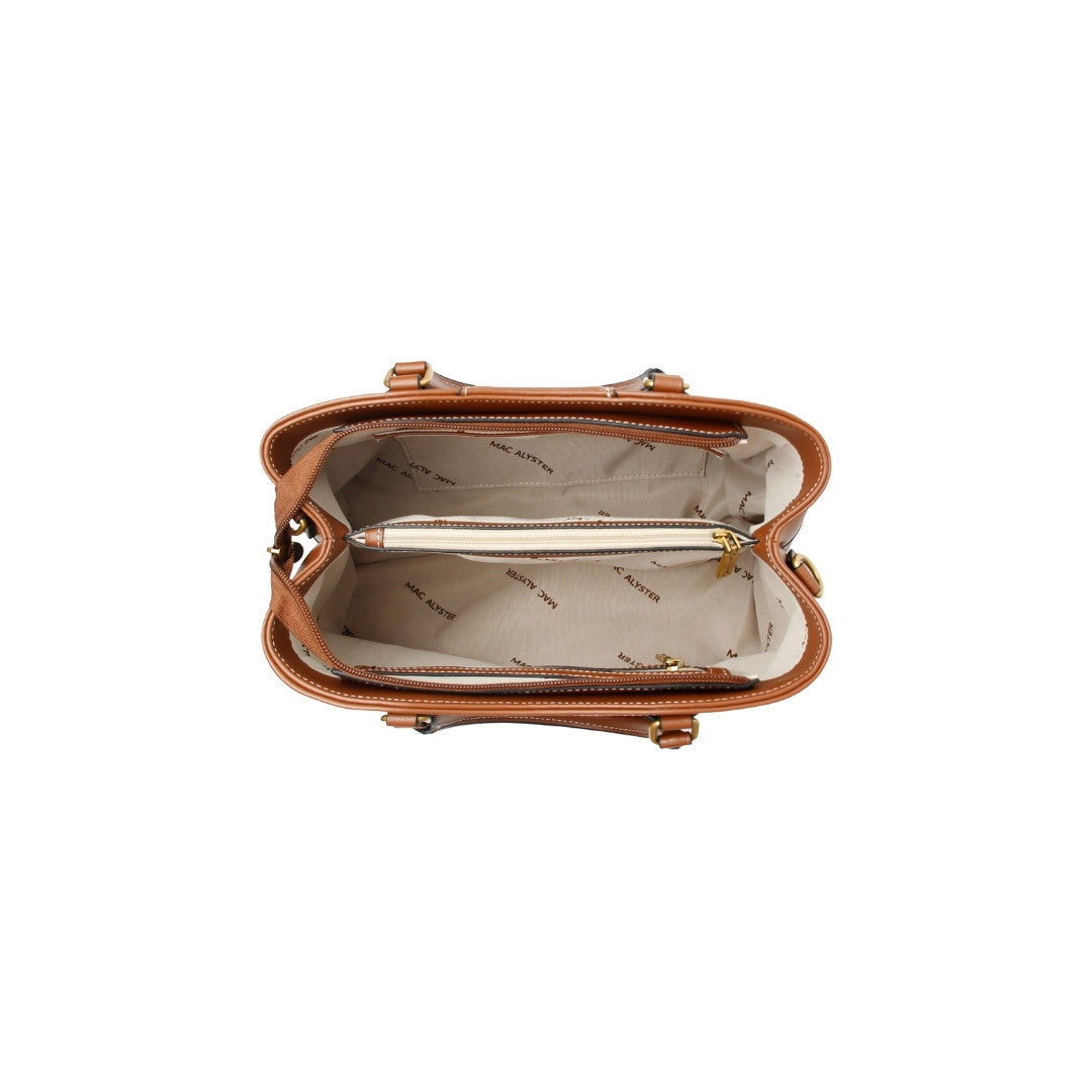 Sac porté main - EMMY cognac de haut