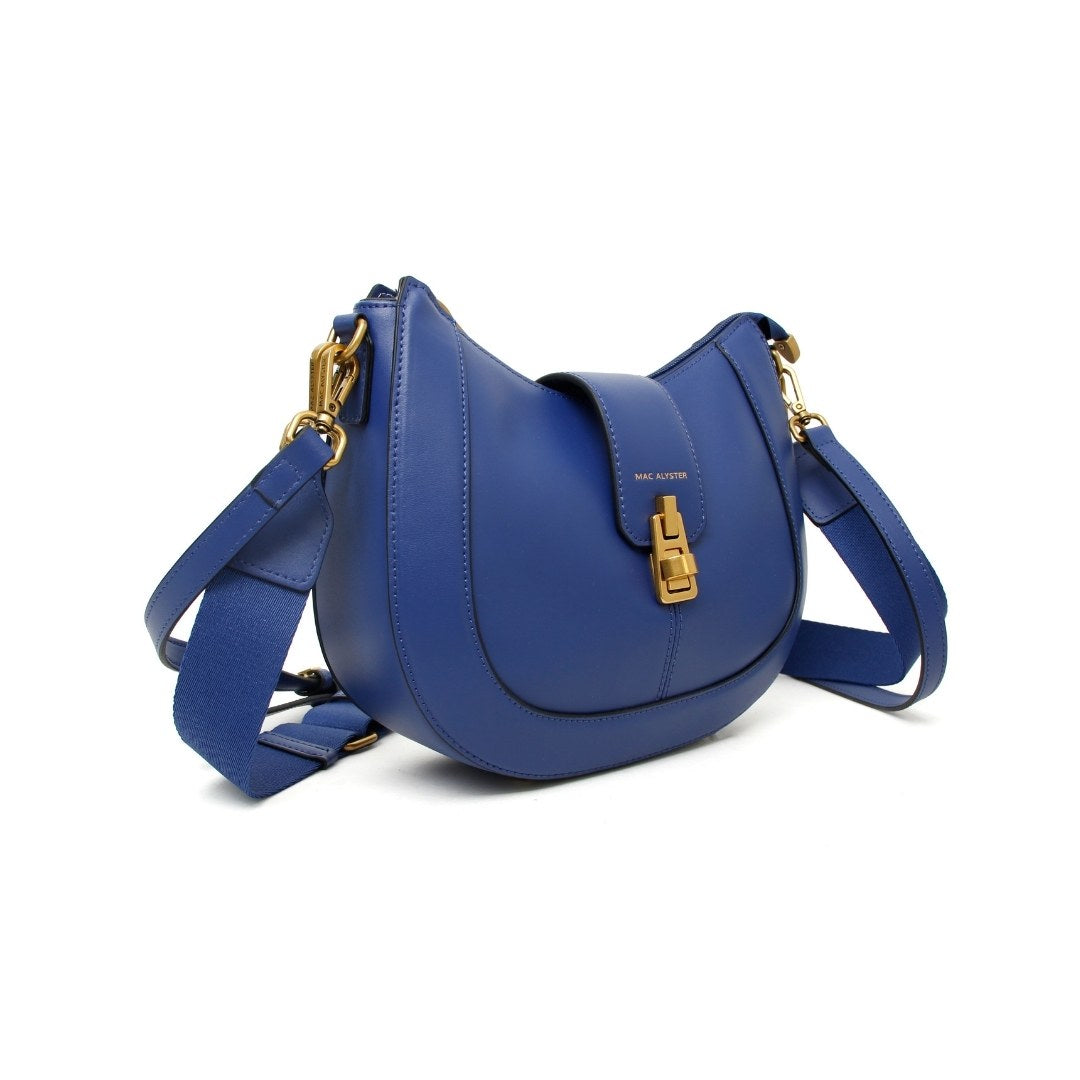 Sac trotteur - EMMY bleu cobalt de trois-quarts