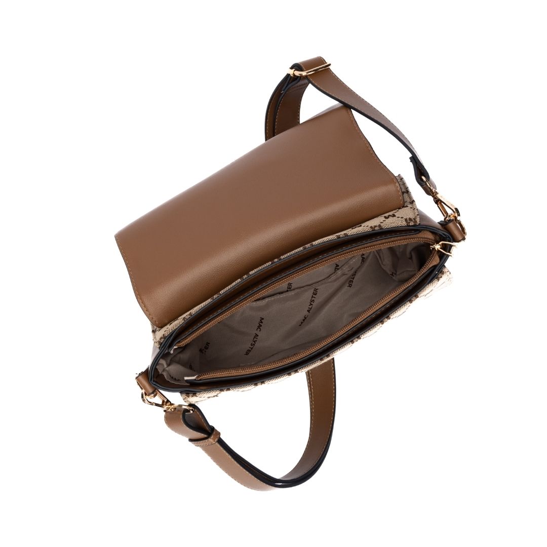 Sac à rabat - CLEMENCE taupe de haut