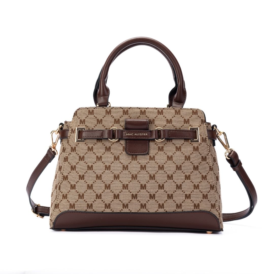 Petit sac porté main - CLEMENCE chocolat de face