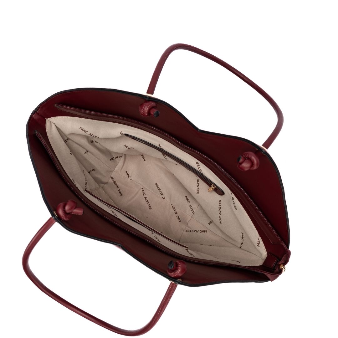Sac cabas - DESINVOLTE burgundy de haut