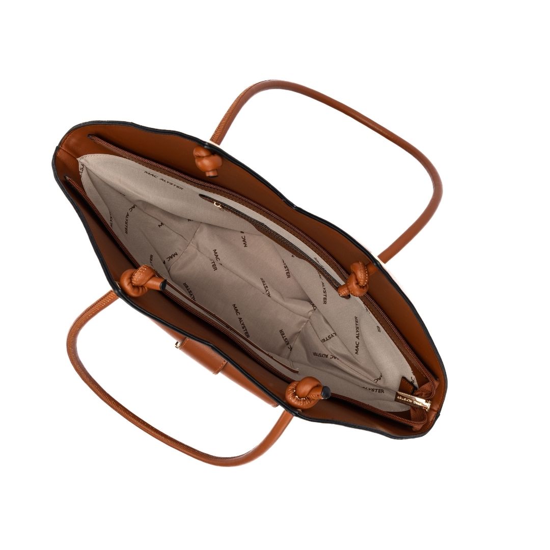 Sac cabas - DESINVOLTE cognac de haut