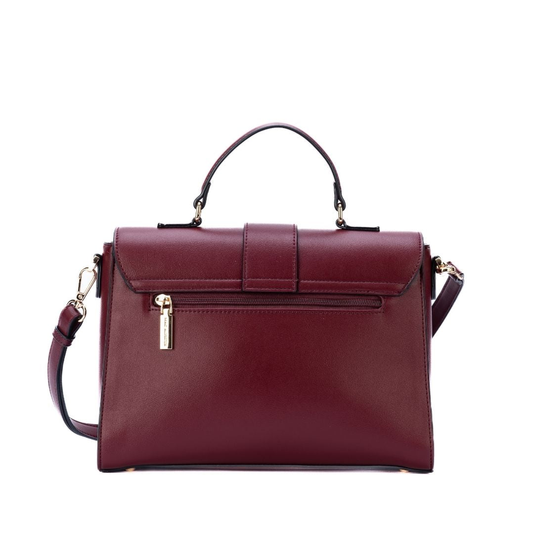 Sac porté main - DESINVOLTE burgundy de dos