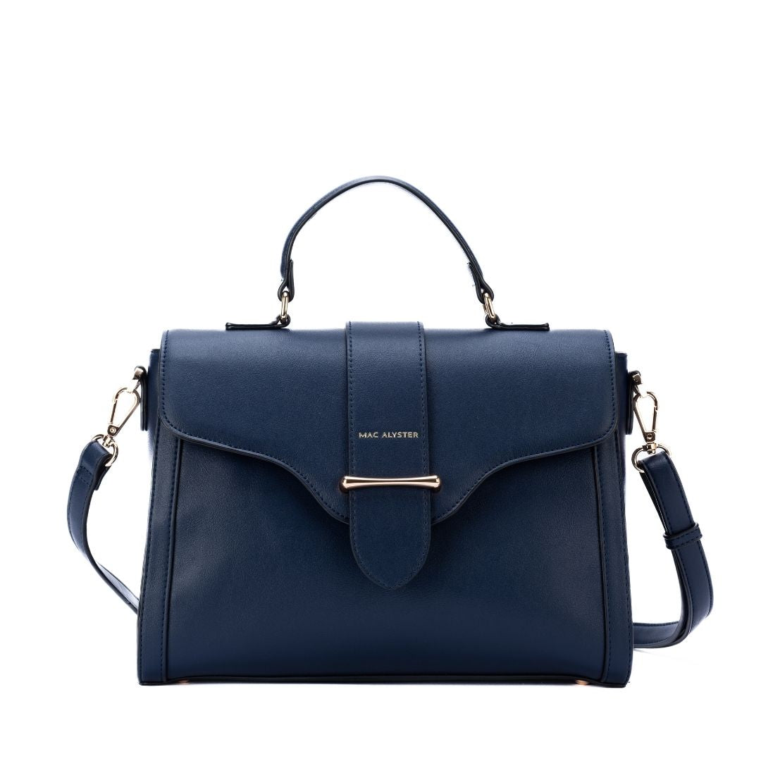 Sac porté main - DESINVOLTE marine de face