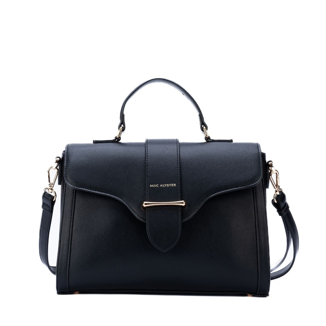 Sac porté main - DESINVOLTE noir de face