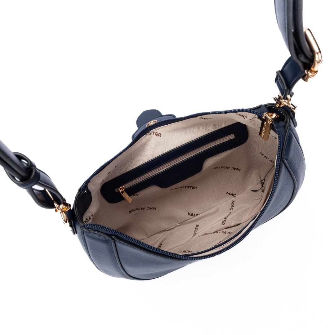 Sac besace - DESINVOLTE marine de haut