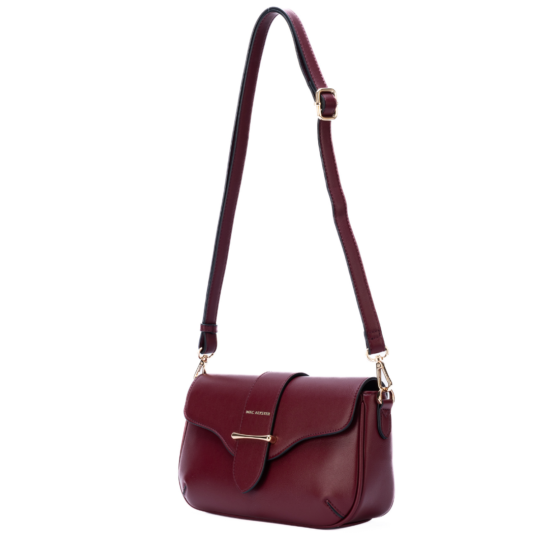 Sac trotteur - DESINVOLTE burgundy de trois-quarts