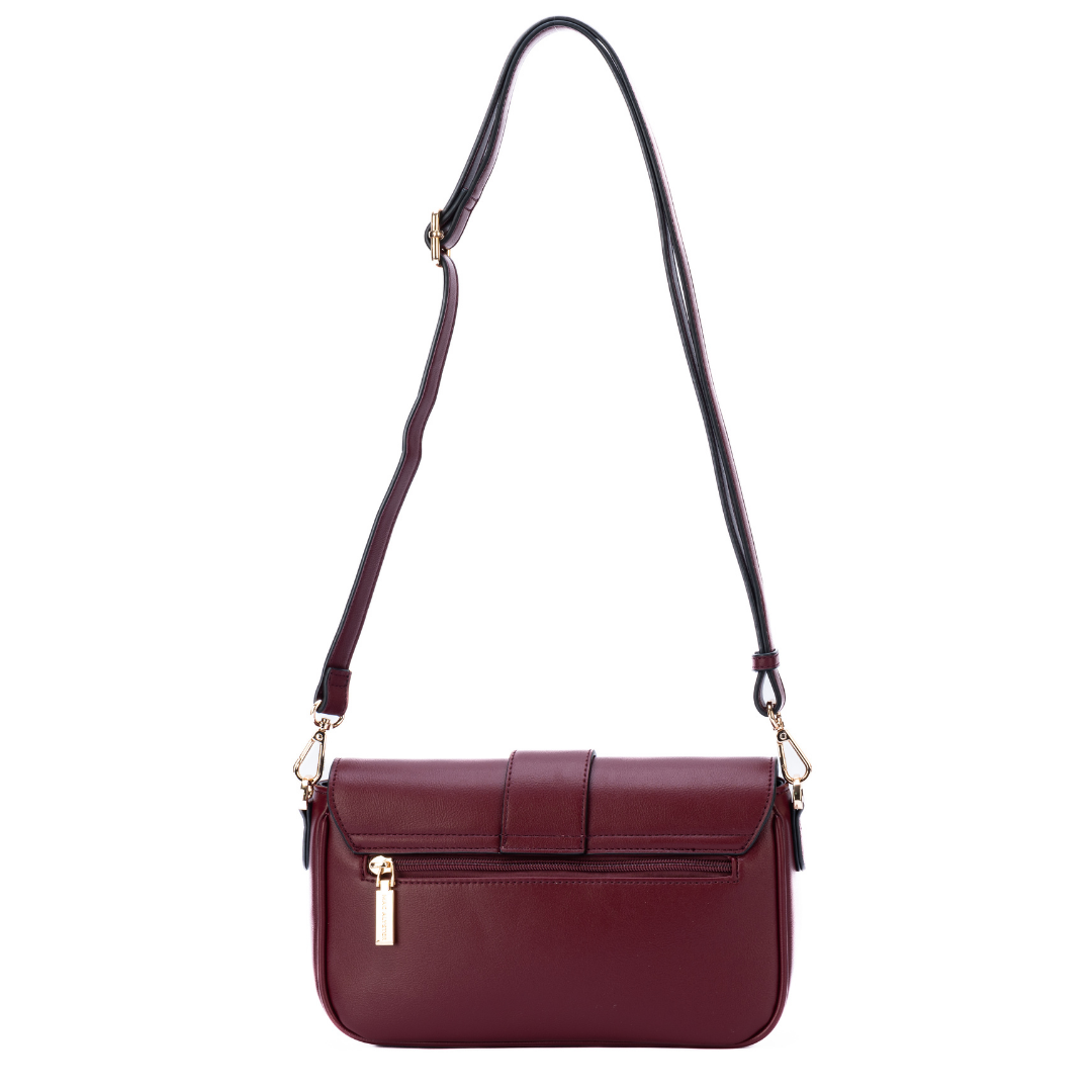 Sac trotteur - DESINVOLTE burgundy de dos