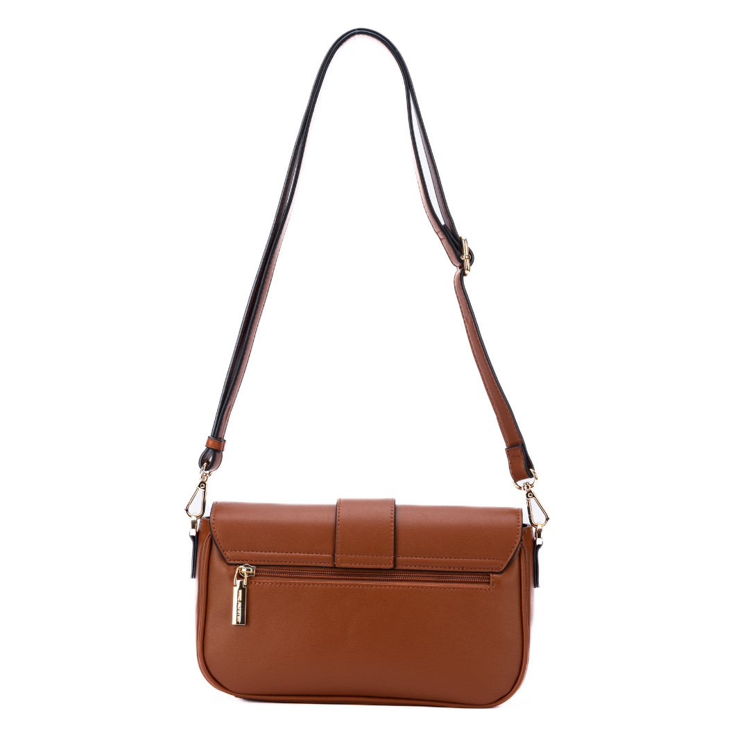 Sac trotteur - DESINVOLTE cognac de dos