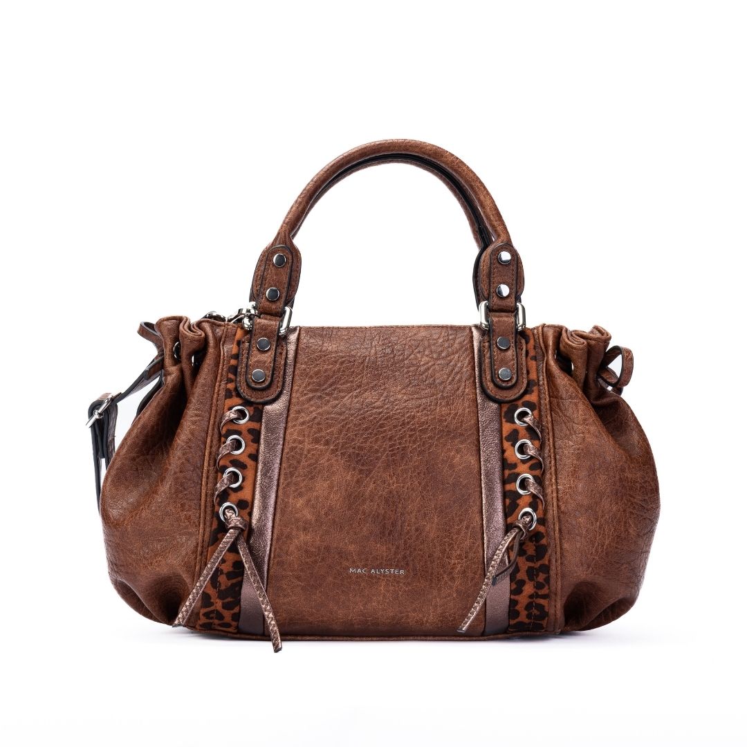 Sac bowling - CARACTERE marron de face