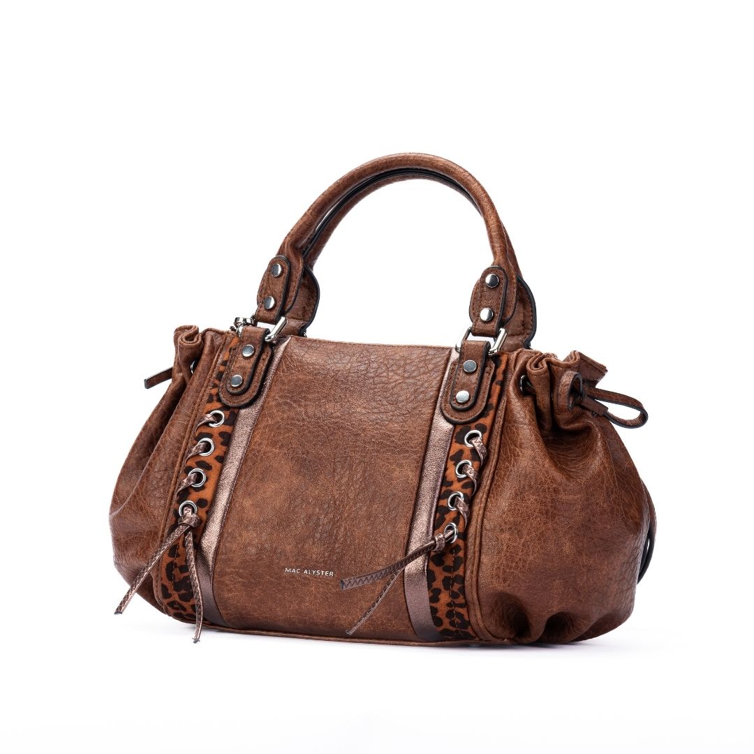 Sac bowling - CARACTERE marron de trois-quarts