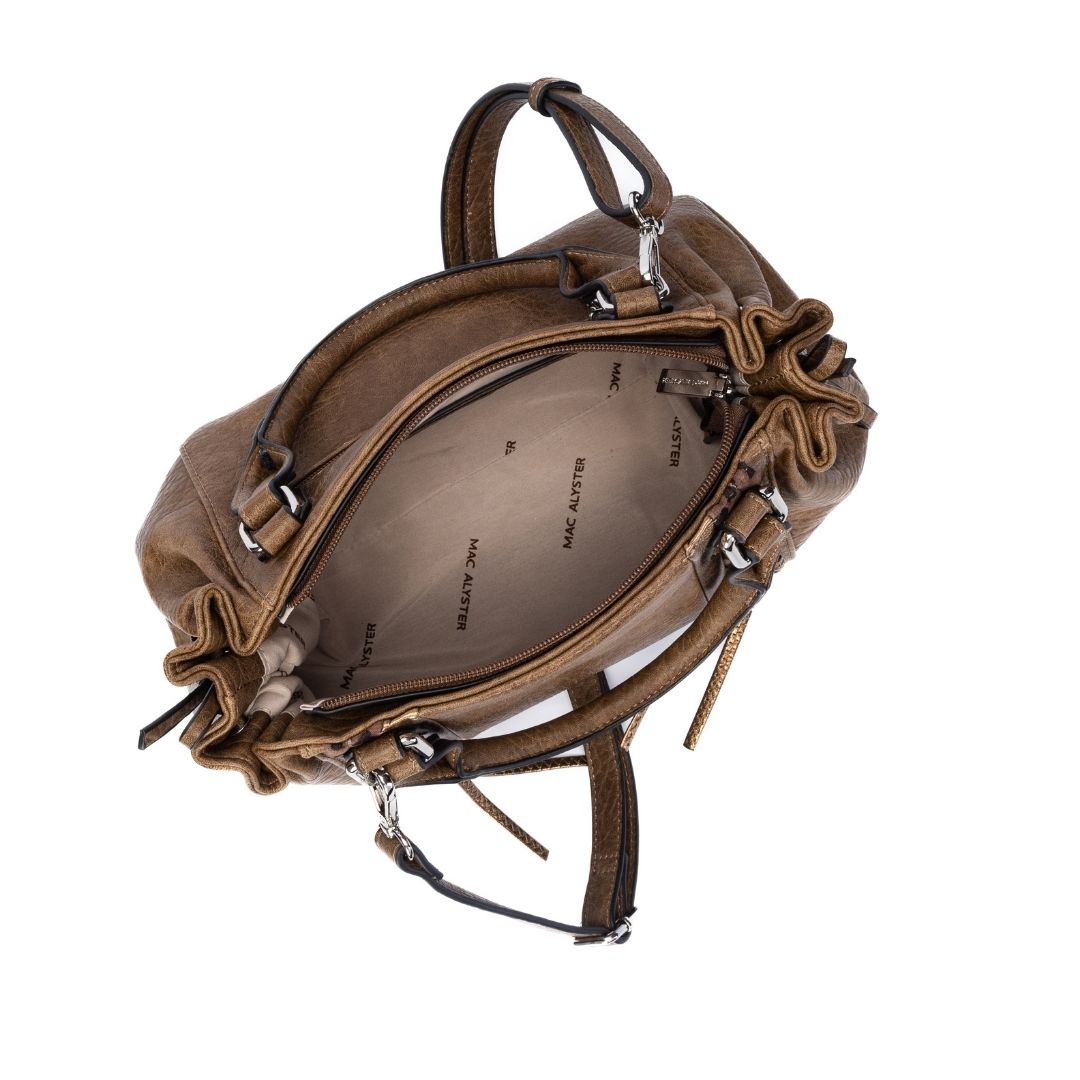 Sac bowling - CARACTERE taupe de haut