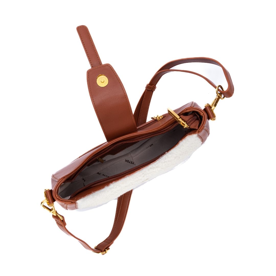 Sac demi-lune - FRISSON camel de haut